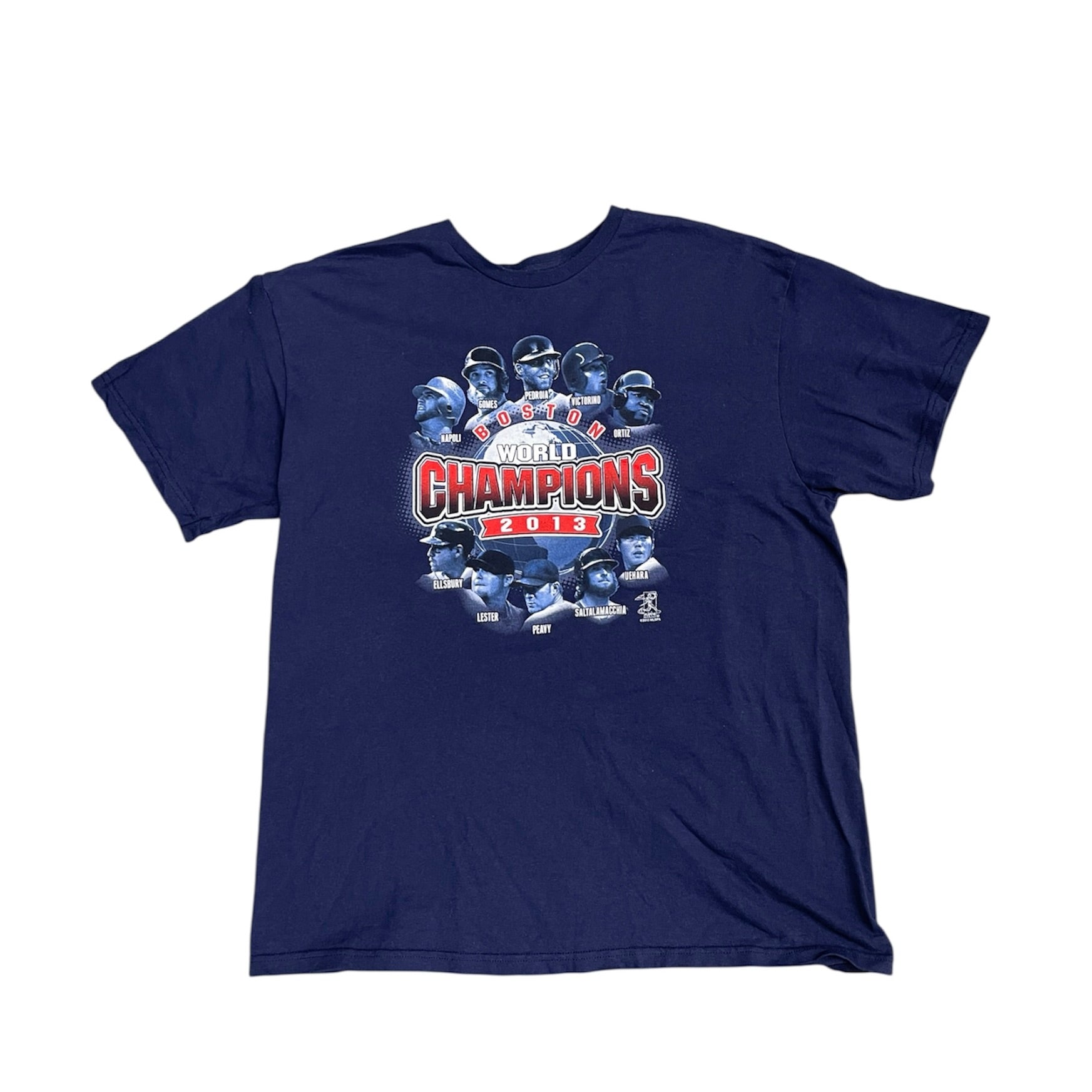 Boston Red Sox 2013 World Series Champions Navy Baseball Tshirt