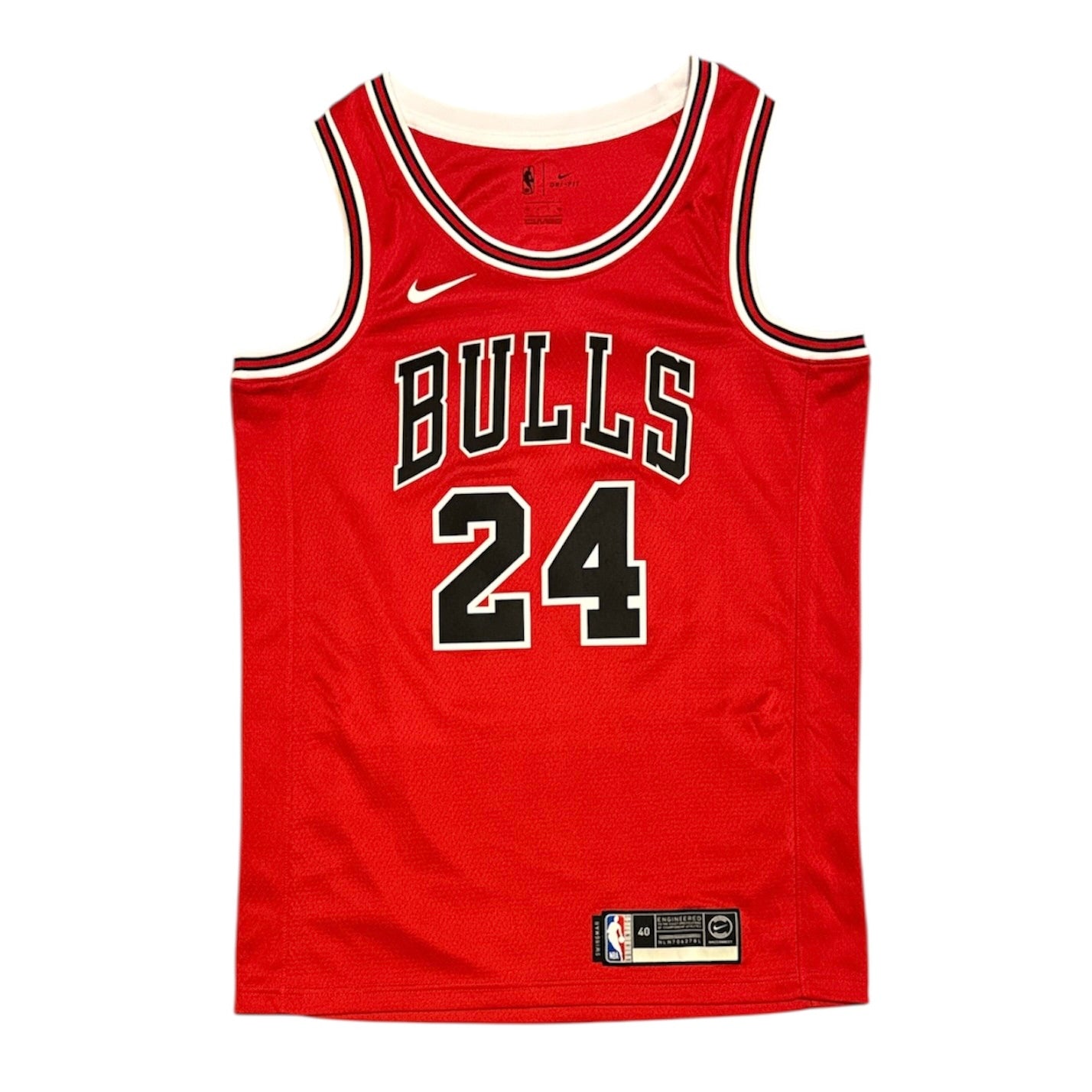 Nike NBA Chicago Bulls Lauri Markkanen #24 SW Fan Edition Basketball Red Jersey