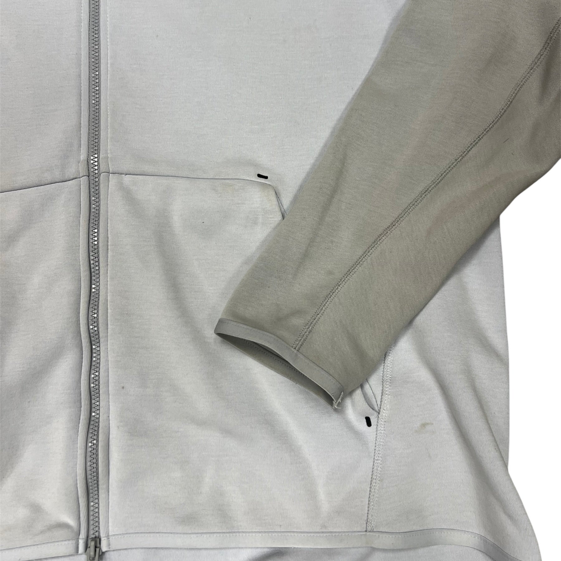 Nike Tech Fleece White Grey Full Zip Hoodie