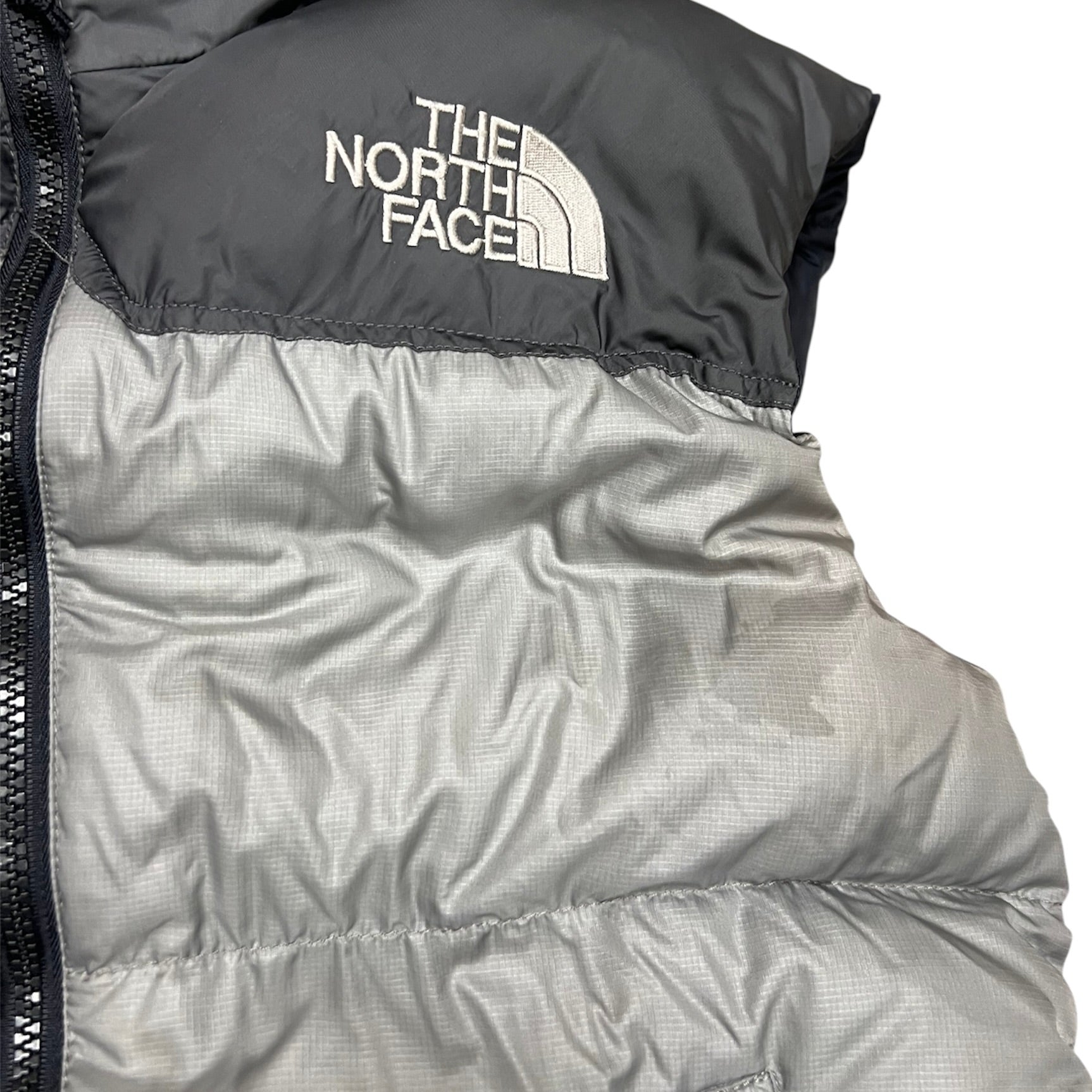 The North Face Grey Black Puffer Vest
