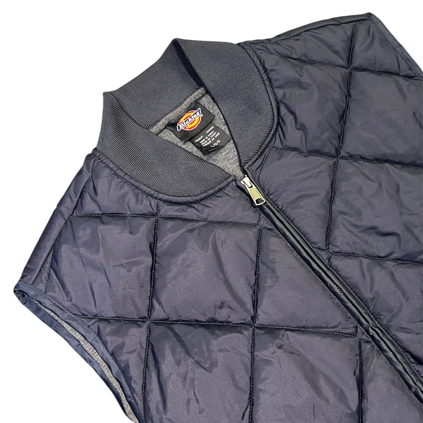 Dickies Diamond Quilted Navy Vest