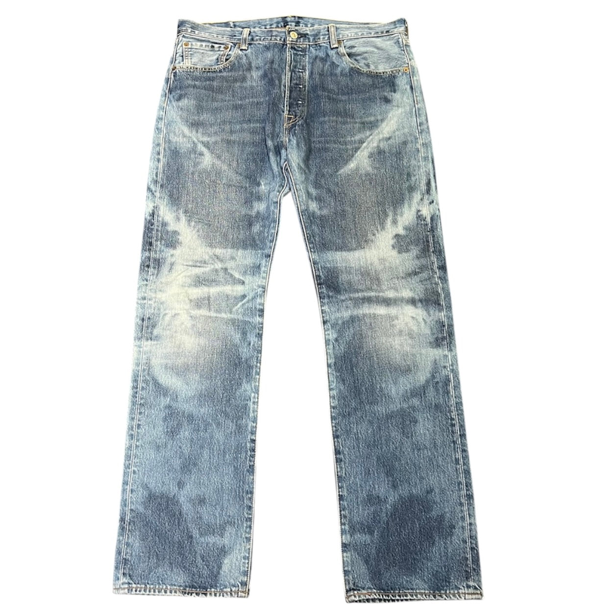 Levis 501 Custom Bleached Light Blue Jeans (W36/L34)