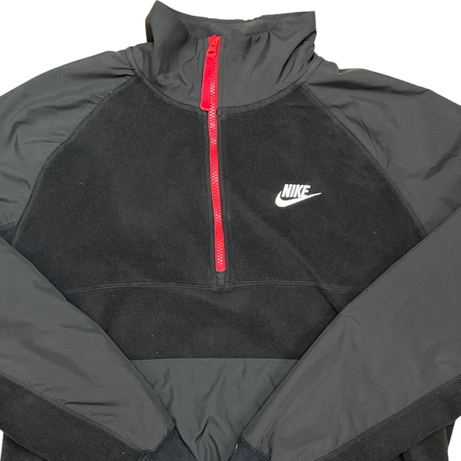 Nike Half Zip Black Fleece Top