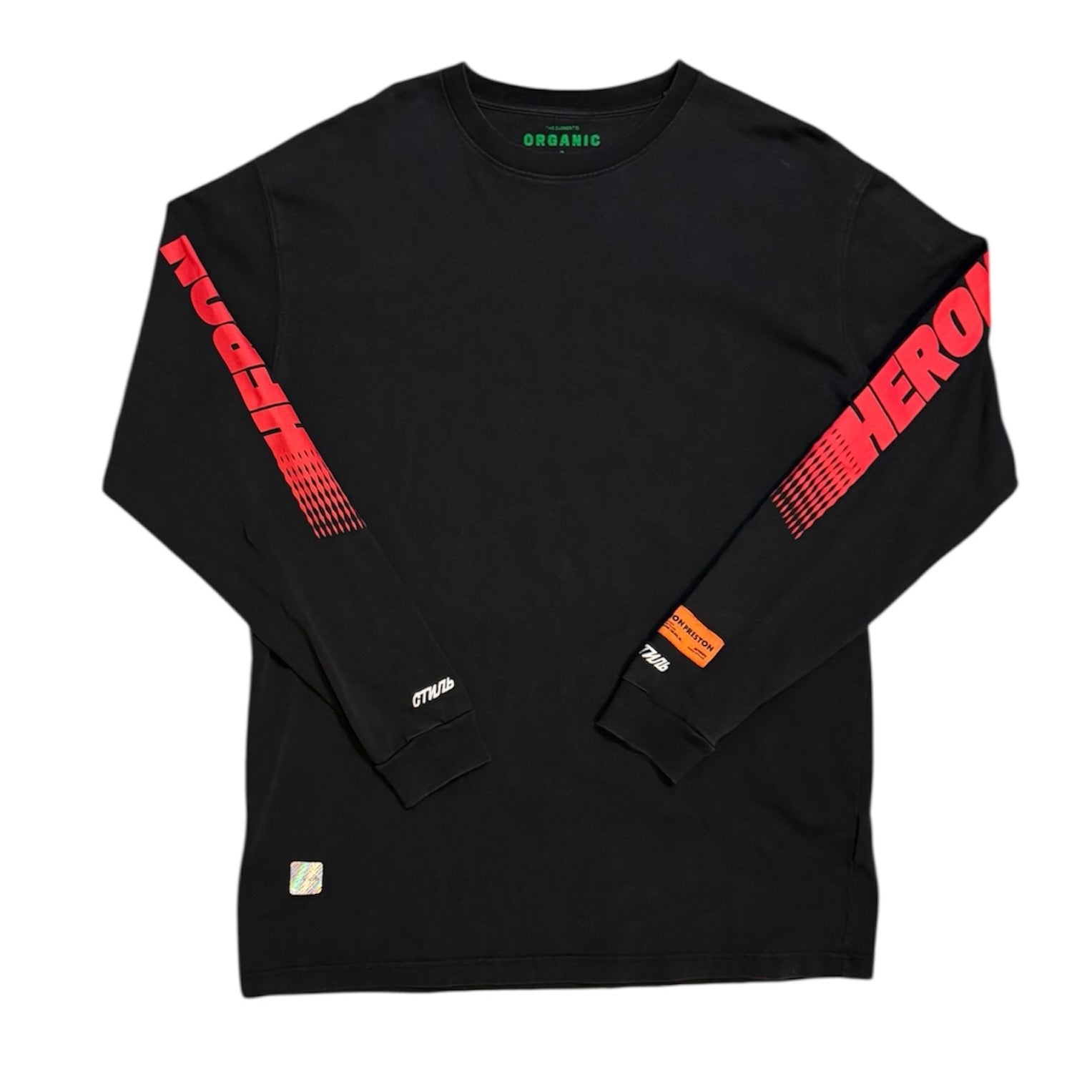 Heron Preston Sleeve Print Black Long Sleeve