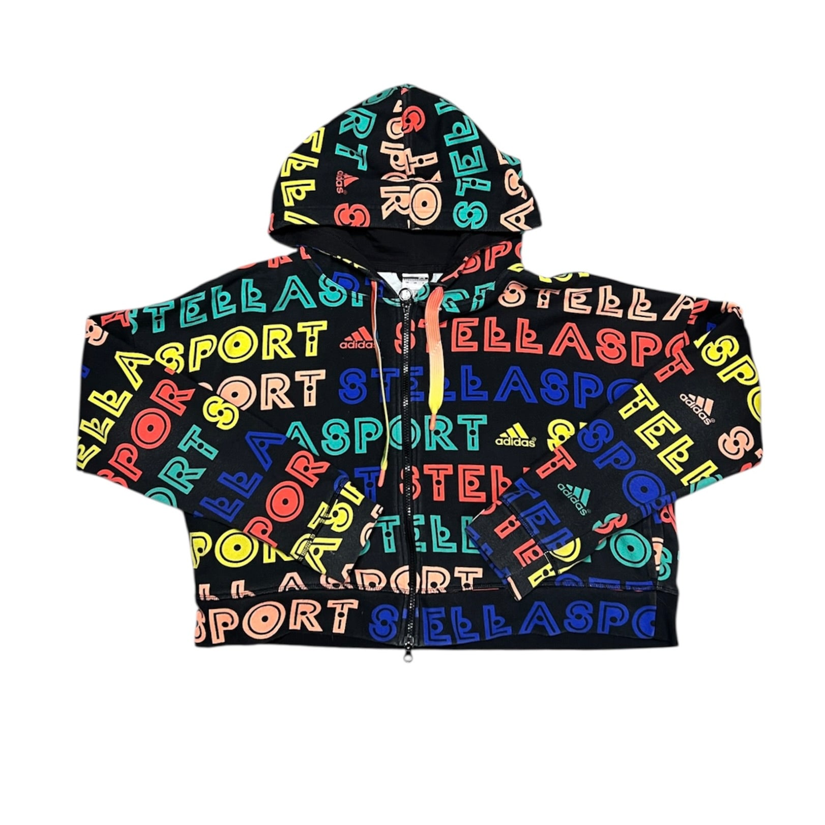 Adidas x Stella McCartney Muliticolor Cropped Full Zip Hoodie (W)