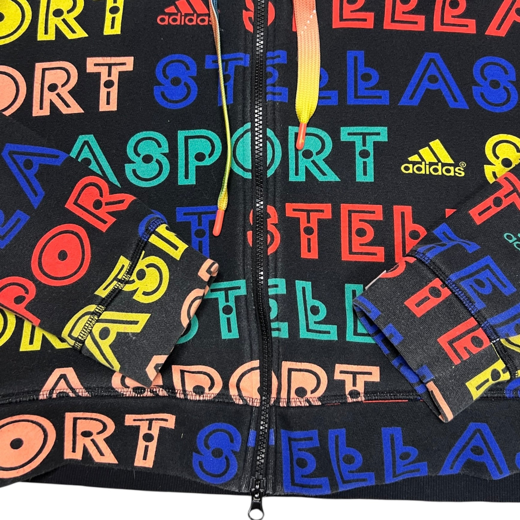 Adidas x Stella McCartney Muliticolor Cropped Full Zip Hoodie (W)