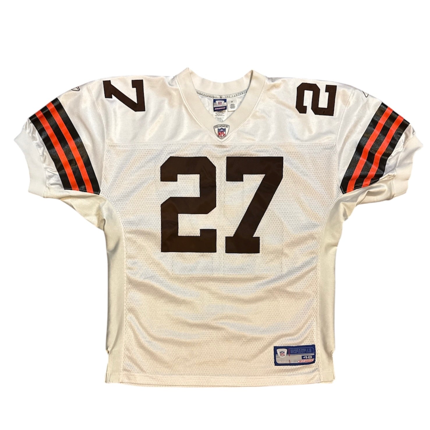 Reebok Cleveland Browns Scott #27 Away American Football Jersey