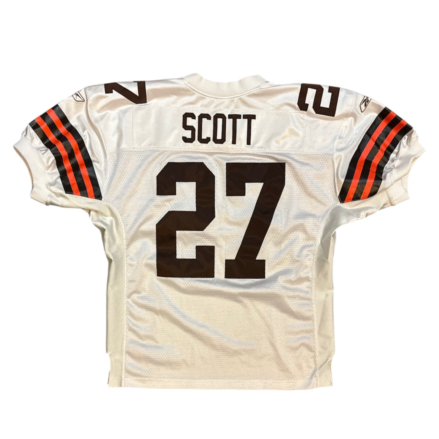 Reebok Cleveland Browns Scott #27 Away American Football Jersey