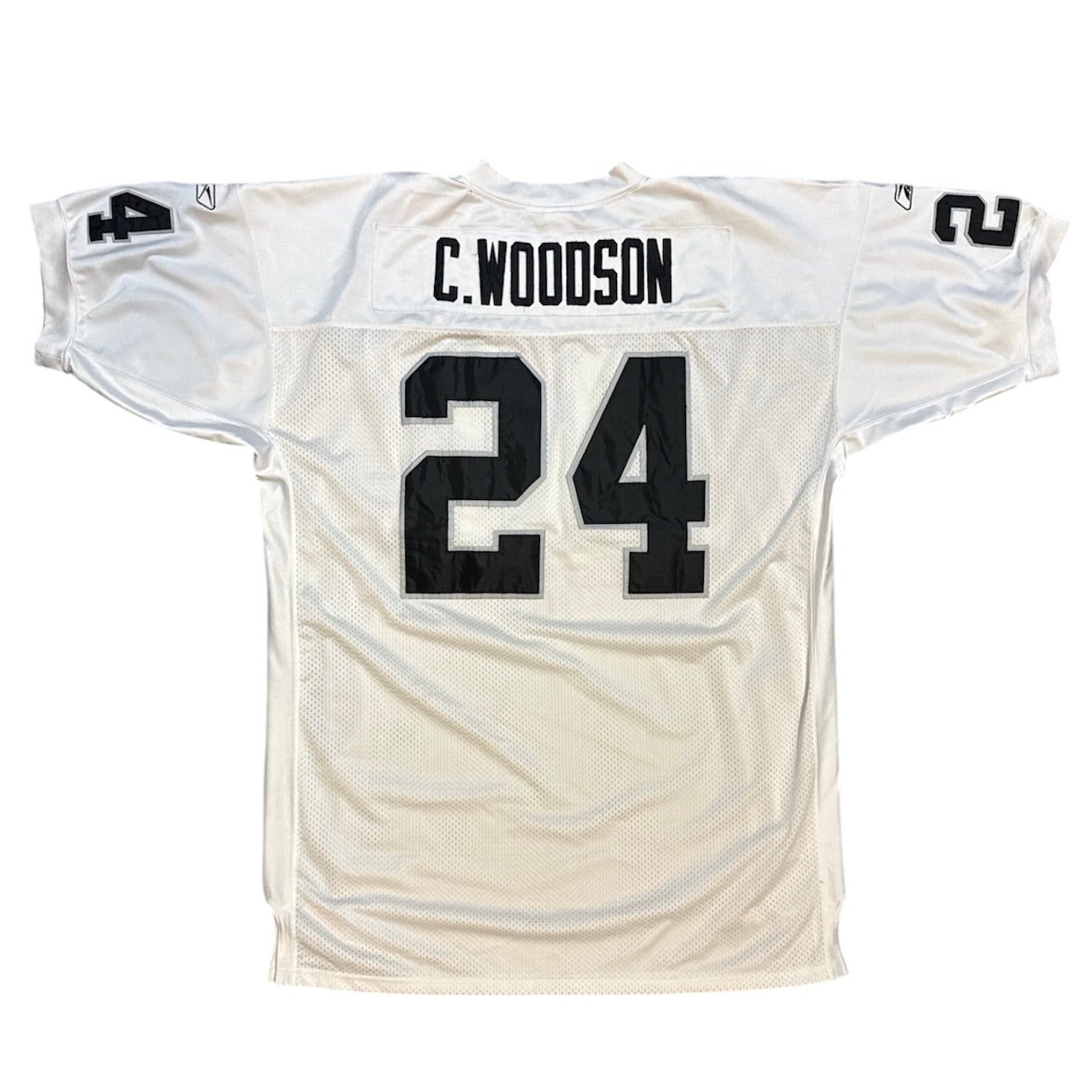 Reebok Oakland Raiders C.Woodson #24 Away American Football  Jersey
