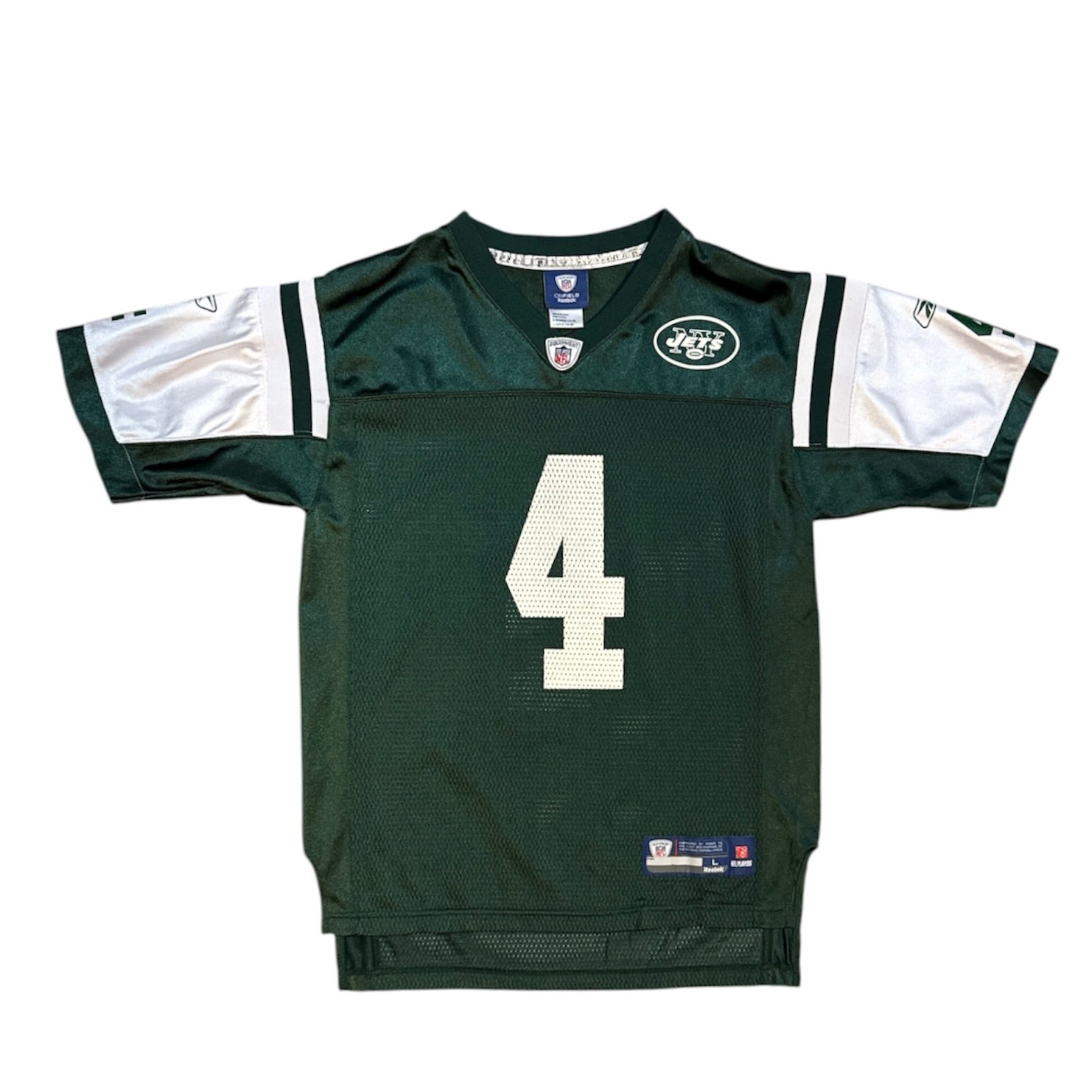Reebok New York Jets Favre #4 Home American Football Jersey (Youth)