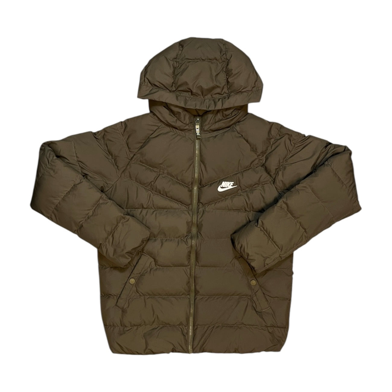 Nike Green Hooded Puffer Jacket (Youth)