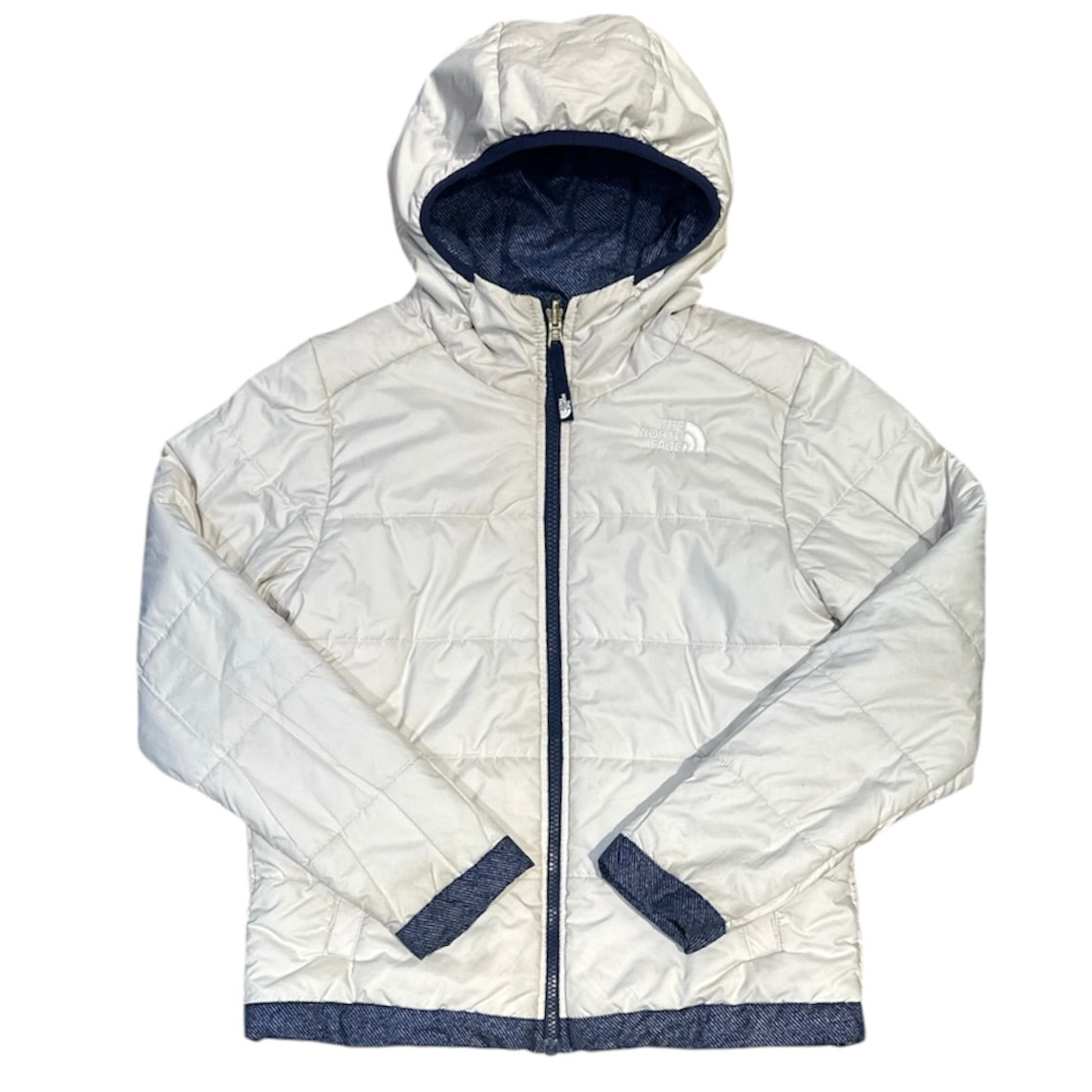 The North Face Reversible Blue Beige Puffer Jacket (Youth)