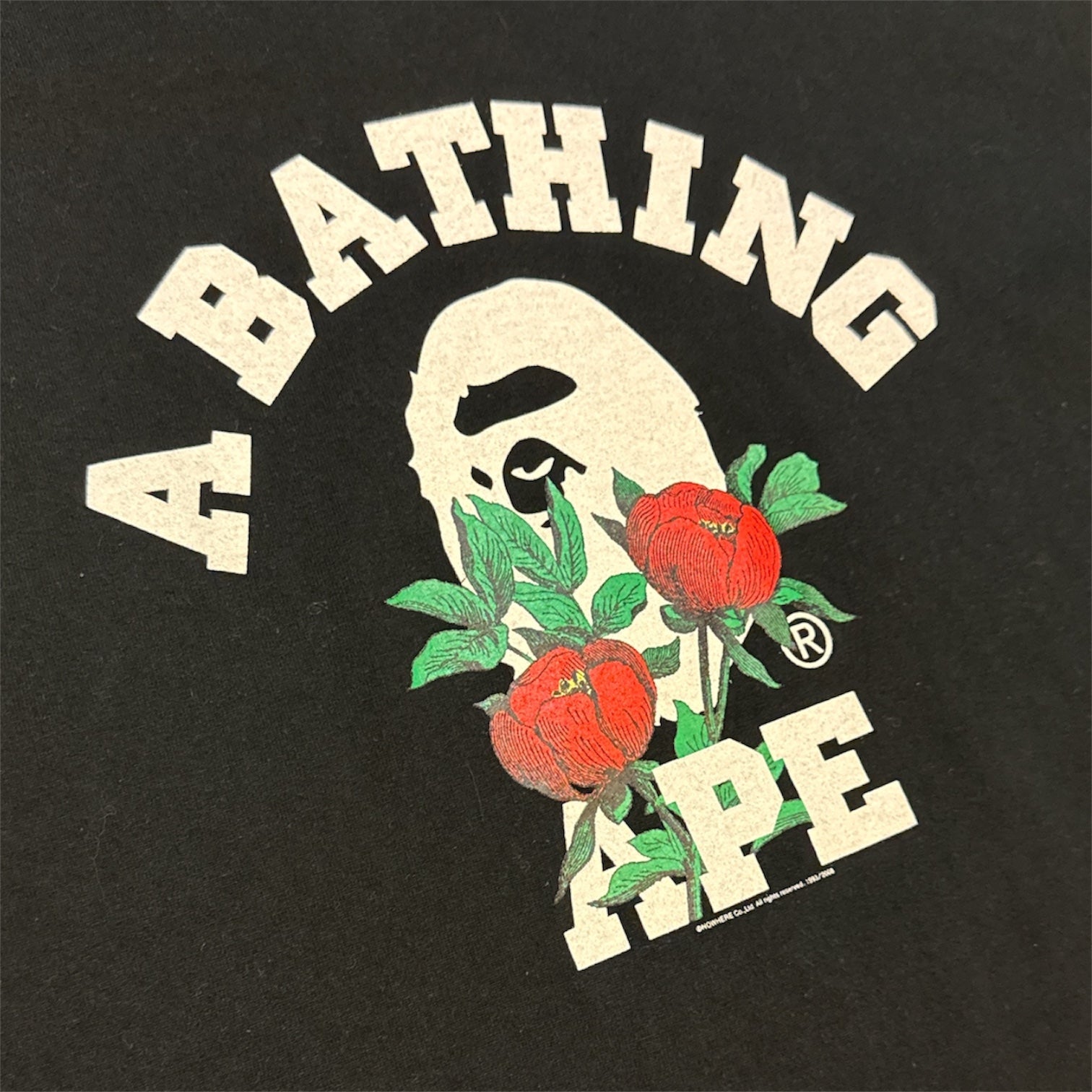 A Bathing Ape Poppy College Black Tshirt