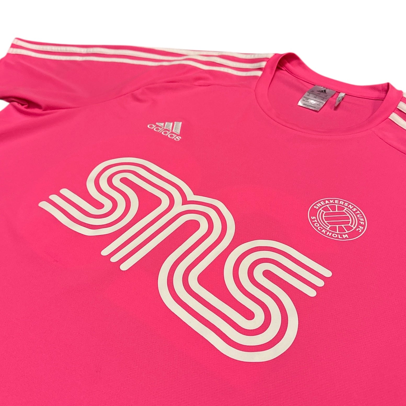 Adidas Sneakersnstuff FC Pink White Football Jersey