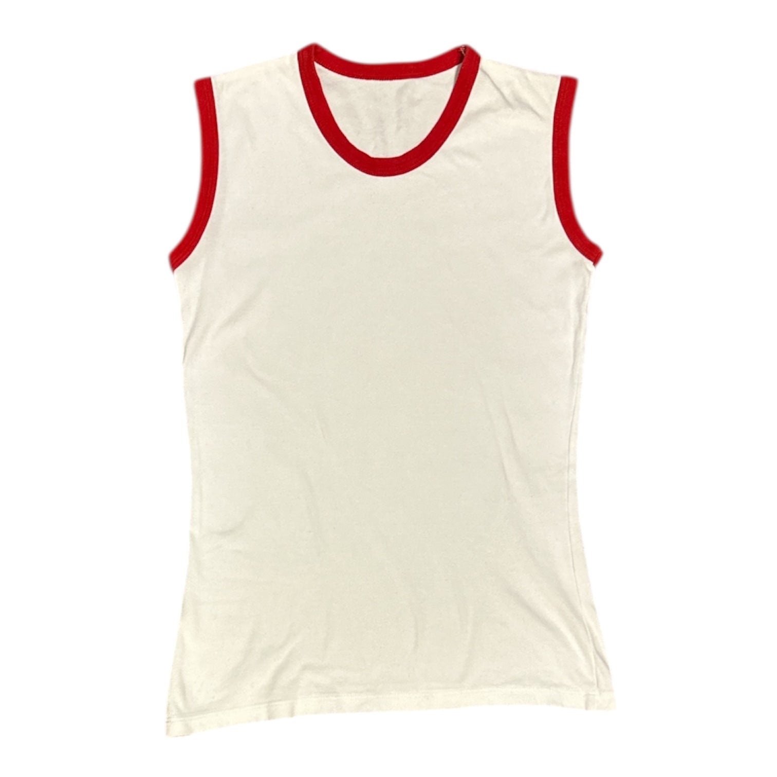 White Red Ringer Vest