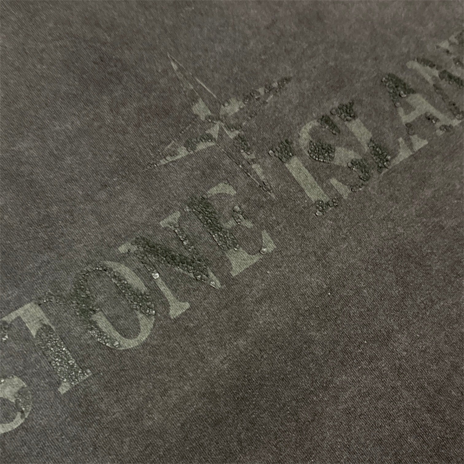 Stone Island Washed Black Camo Nauticle Logo Tshirt