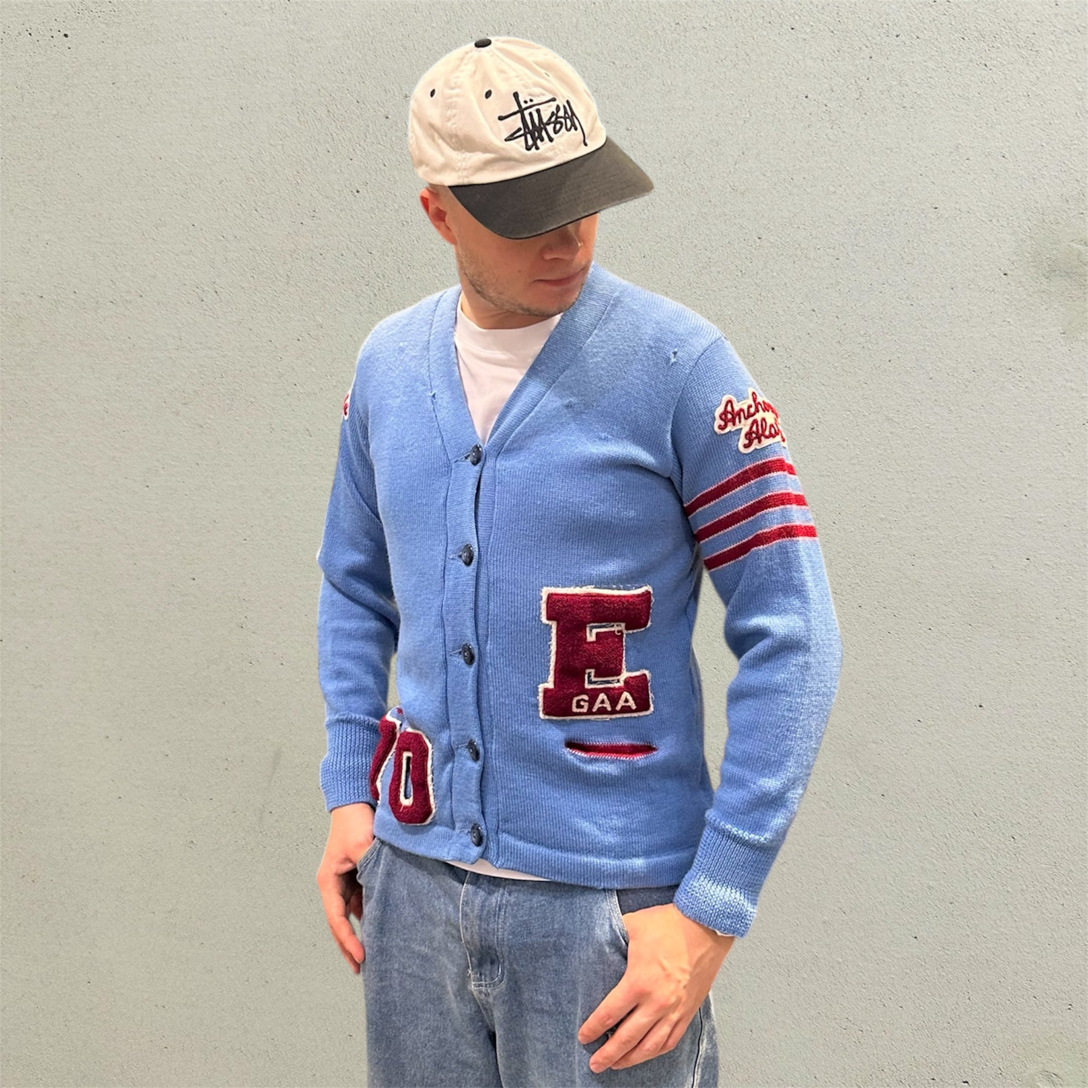 Vintage Anchorage Alaska Varsity Cardigan