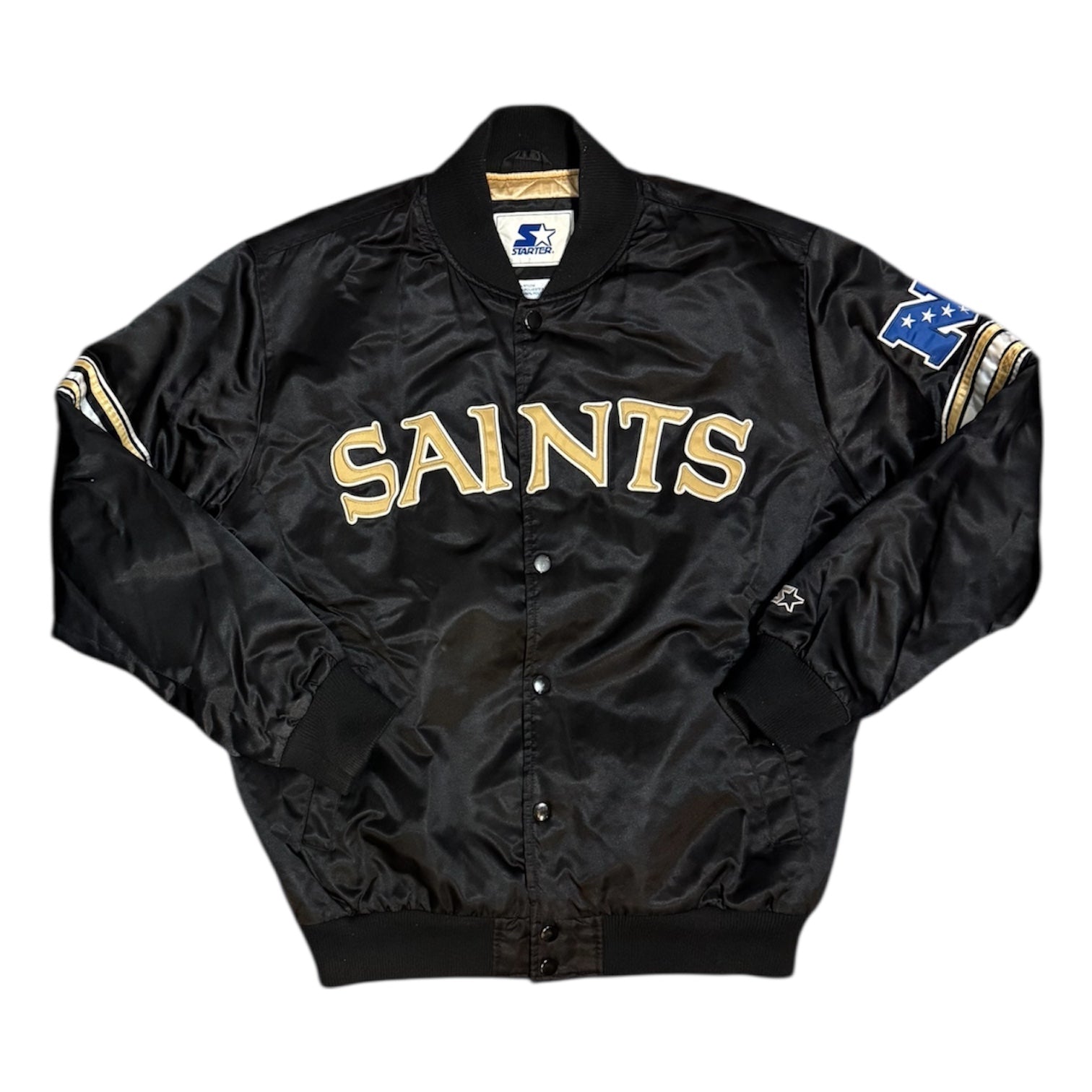 Starter New Orleans Saints Black Satin Jacket