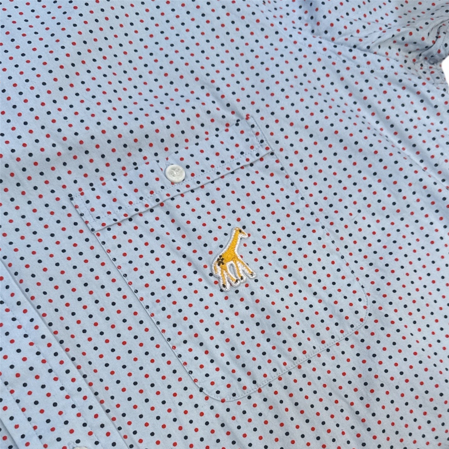 LRG Short Sleeve Button Down Polka Dot Shirt