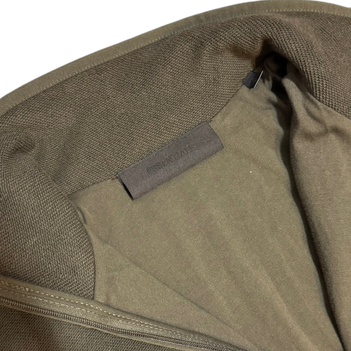 Essentials Fear Of God Cropped Mock Neck Grey Quarter Zip Sweatshirt