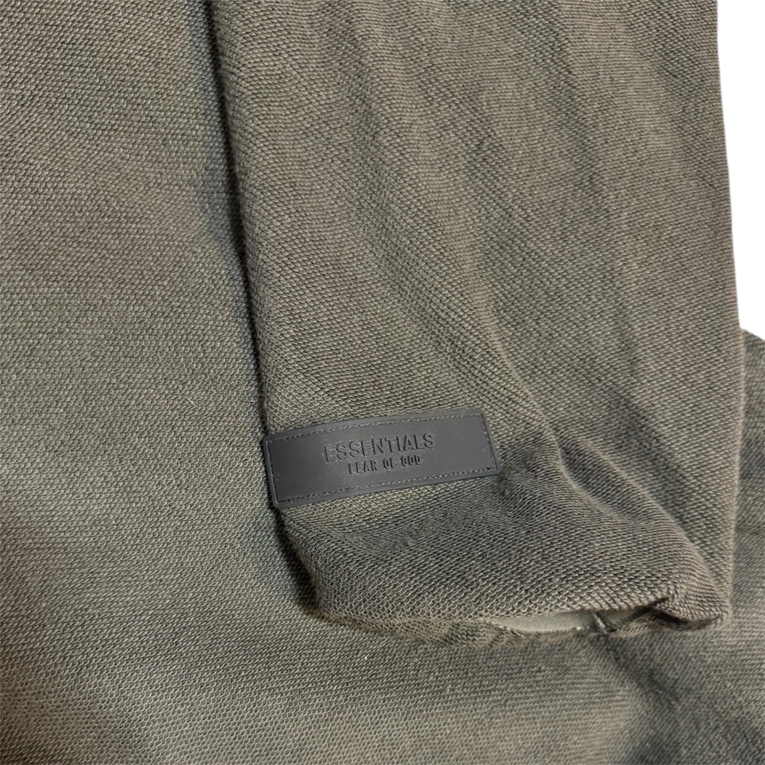 Essentials Fear Of God Cropped Mock Neck Grey Quarter Zip Sweatshirt