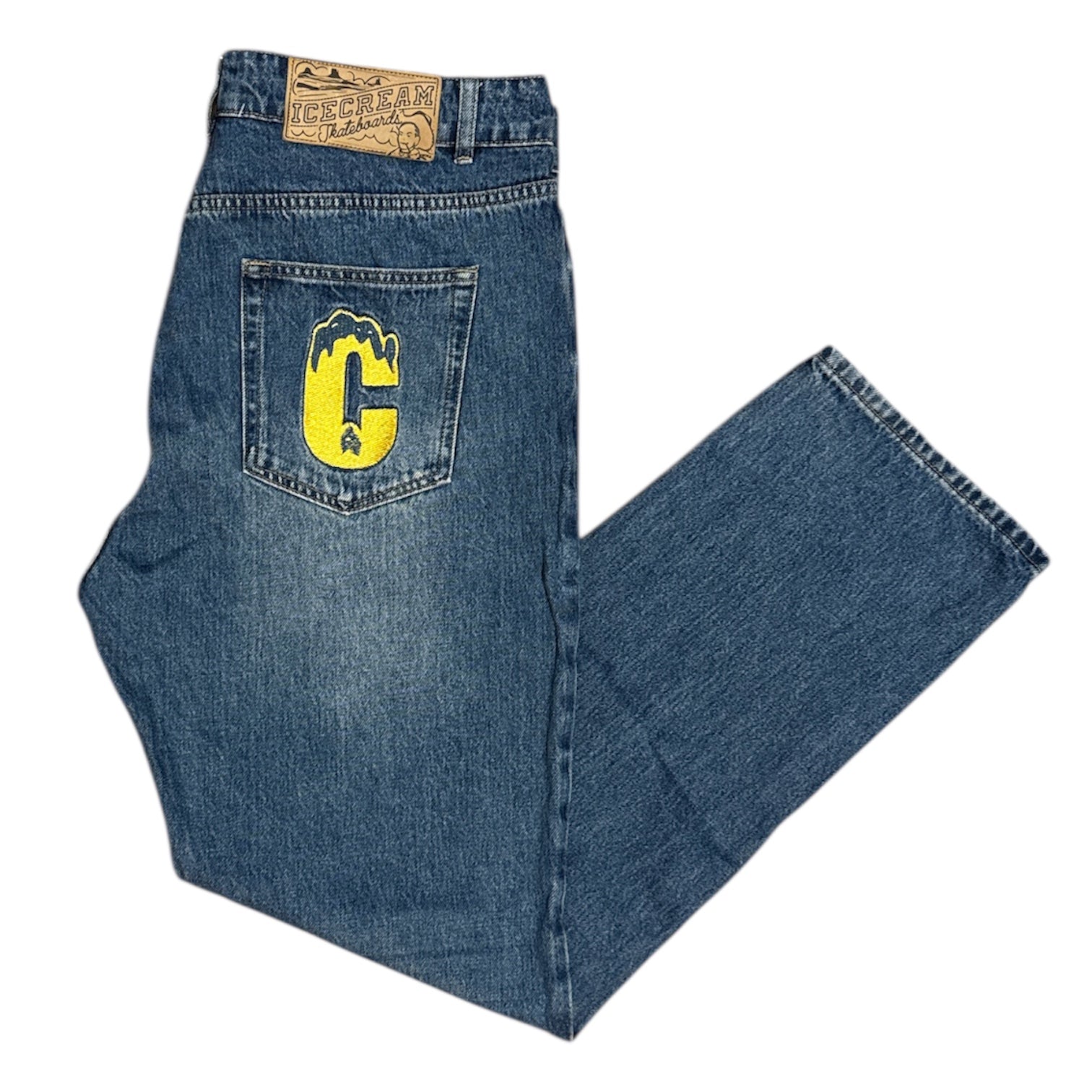 Ice Cream Running Dog Yellow Blue Jeans