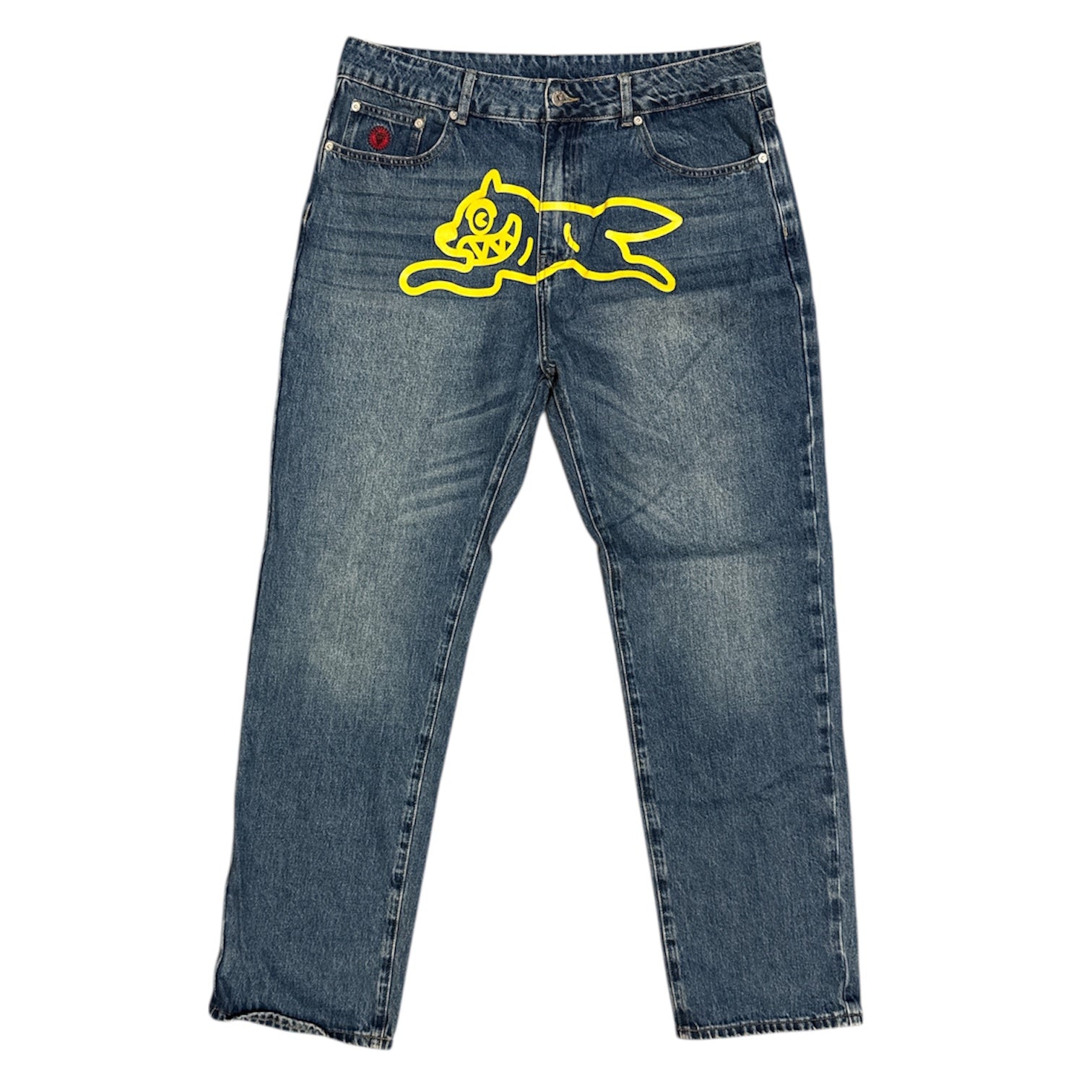 Ice Cream Running Dog Yellow Blue Jeans