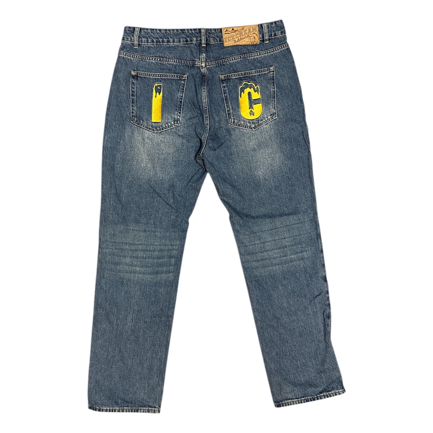 Ice Cream Running Dog Yellow Blue Jeans