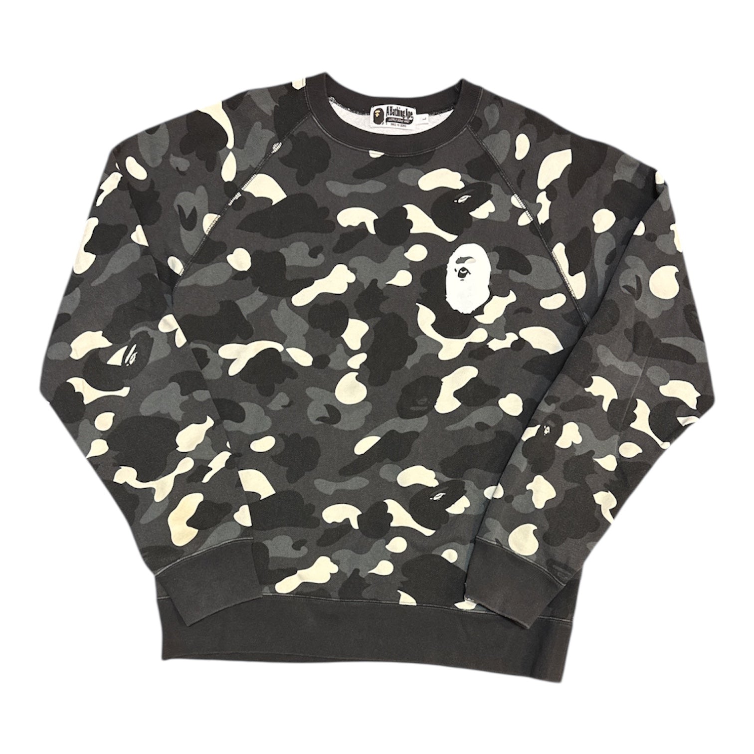 A Bathing Ape Glow In the Dark Black Camouflage Sweatshirt