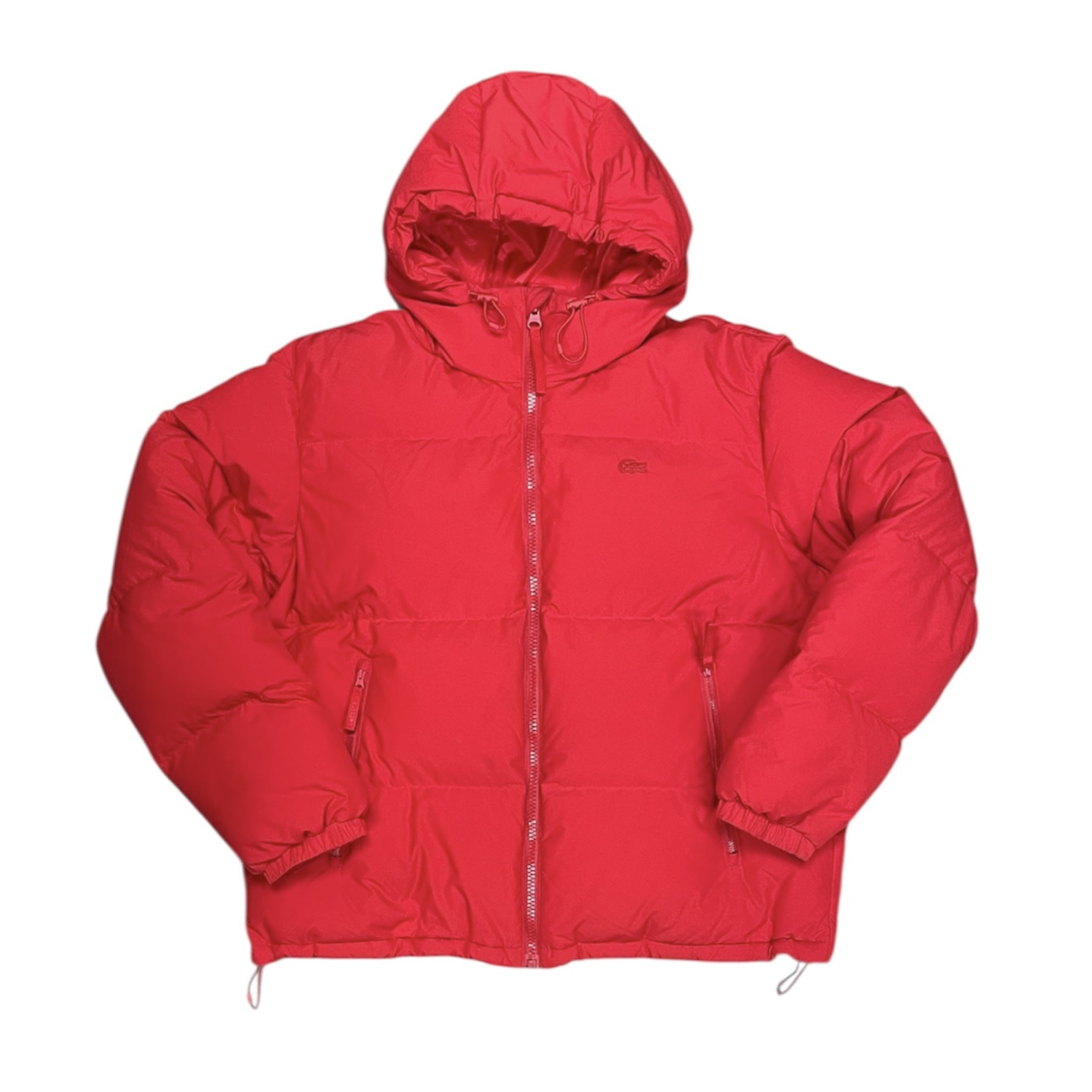 Lacoste Water Repellent Red Down Puffer Jacket