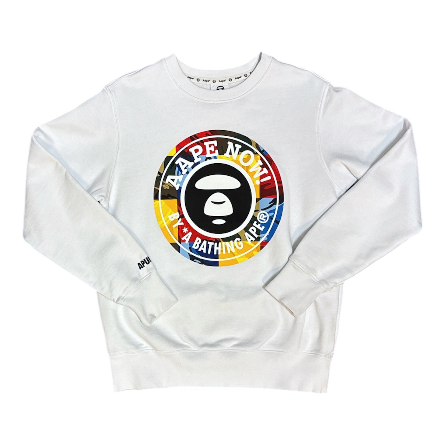 AAPE Now By A Bathing Ape Multi Camo White Sweatshirt