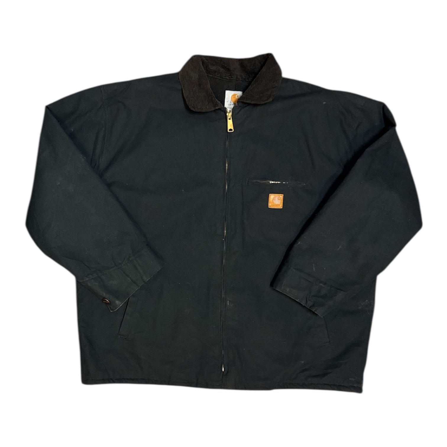 Carhartt Detroit Corduroy Collar Canvas Black Jacket
