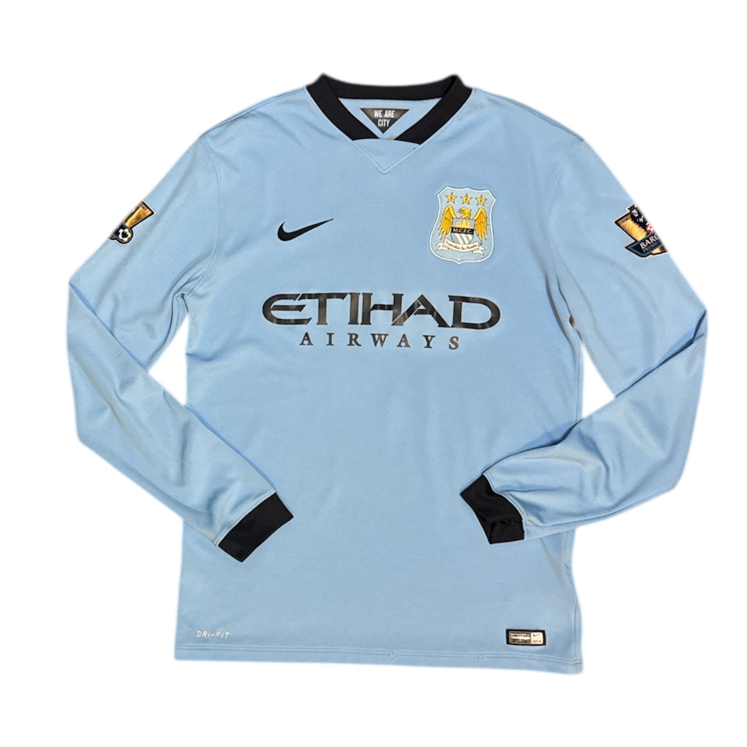 Nike Manchester City Pablo Zabaleta #5 2014/2015 Home Long Sleeve Football Jersey