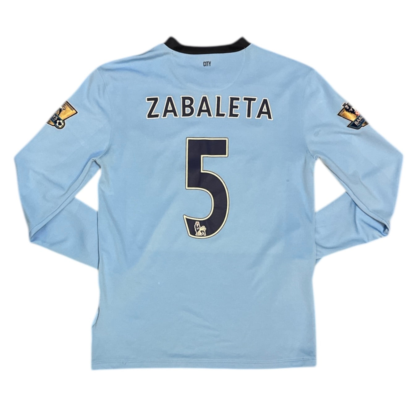 Nike Manchester City Pablo Zabaleta #5 2014/2015 Home Long Sleeve Football Jersey