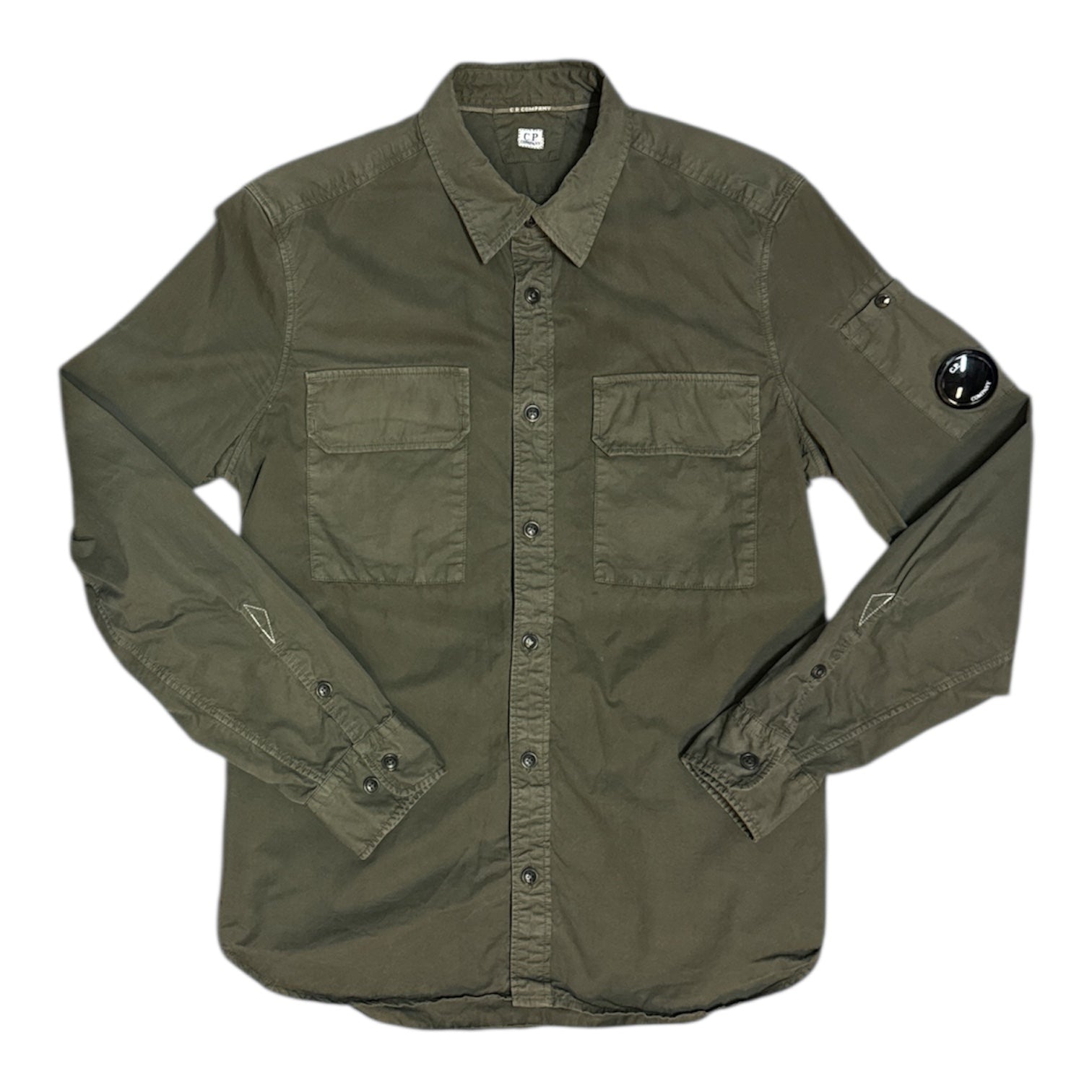 C.P. Company Olive Buttondown Overshirt