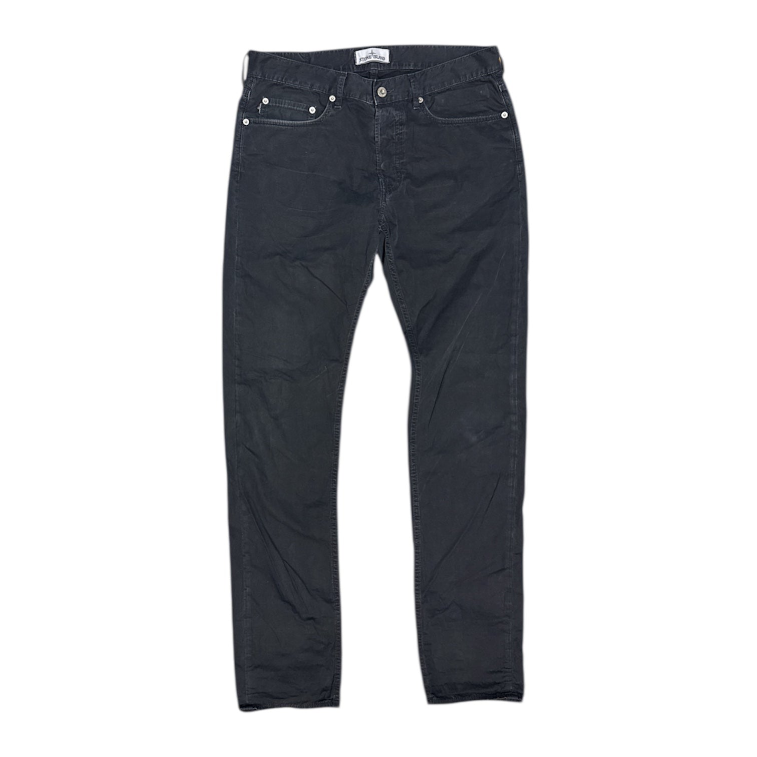 Stone Island 2015 Navy Charcoal Brushed Cotton Pants