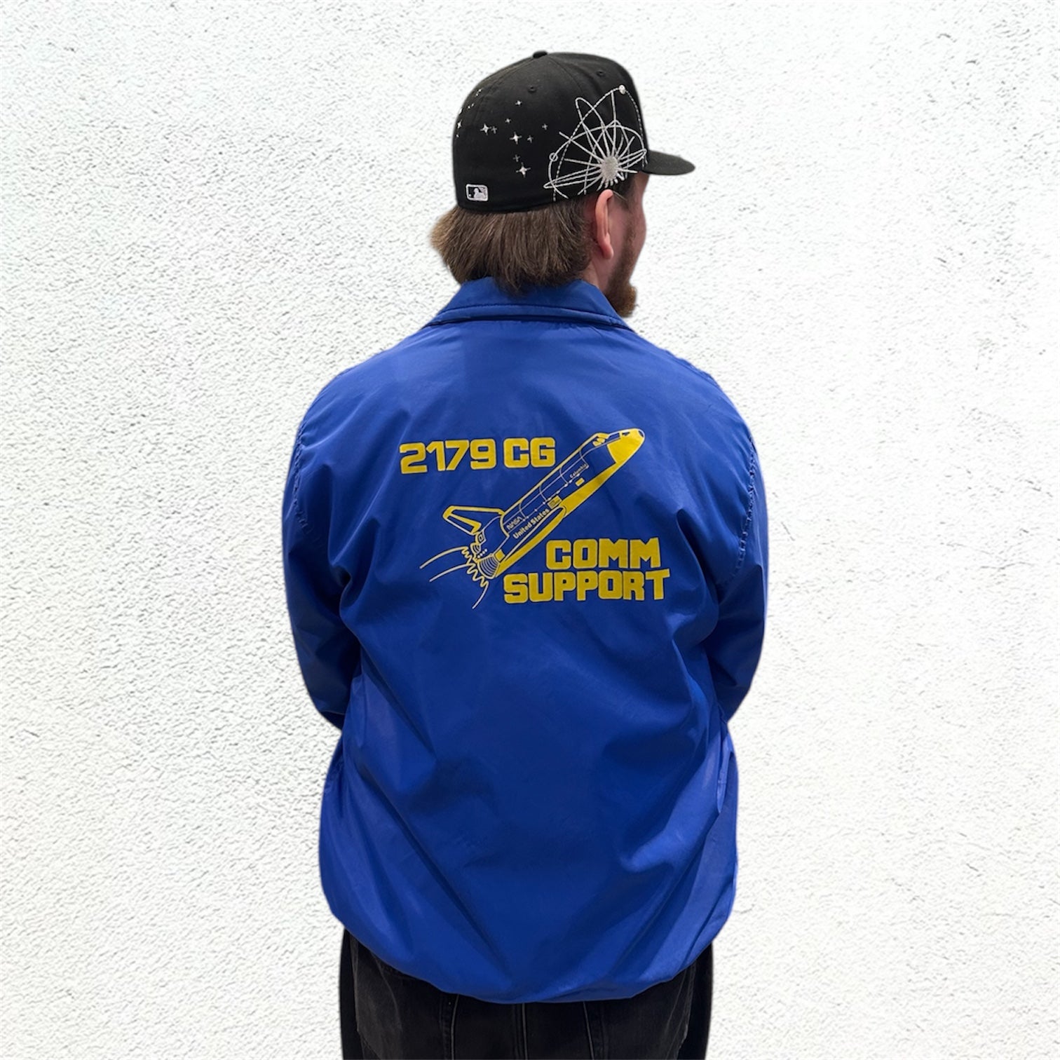 NASA Comm Support Blue Coach Jacket