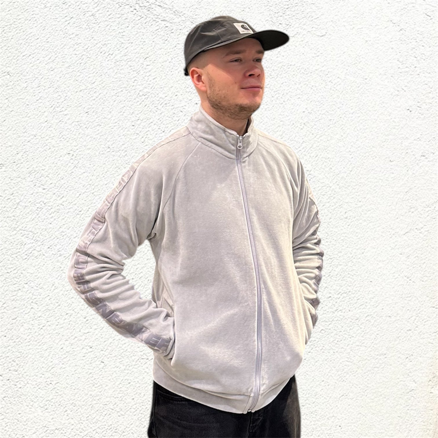 Sneakersnstuff Grey Velour Track Top