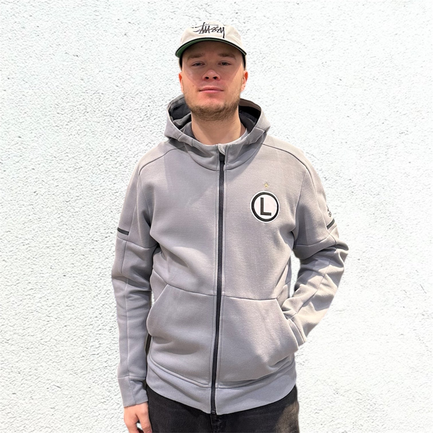 Adidas Legia Warzawa Fleece Grey Hoodie