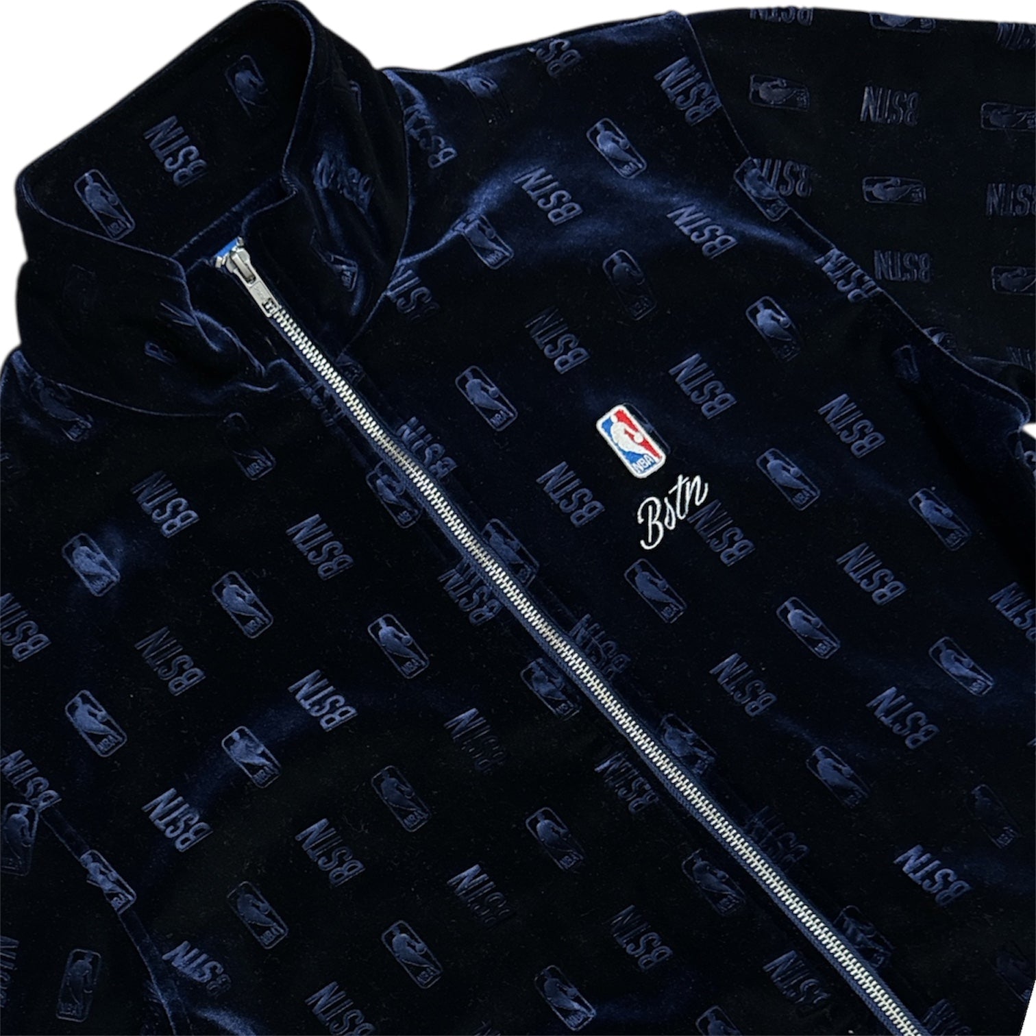 BSTN x NBA Velour Embossed Navy Track Top