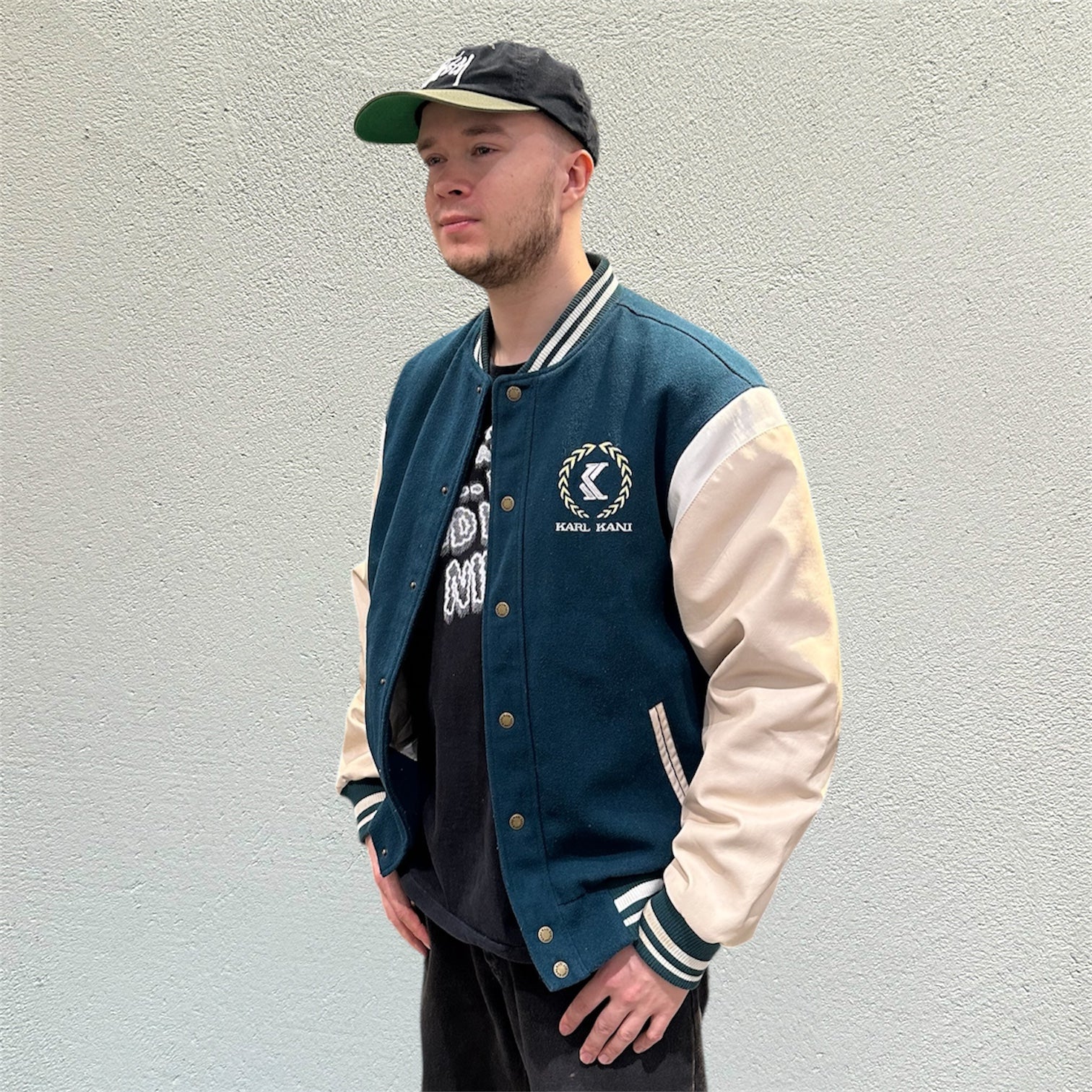 Karl Kani Retro Emblem Green Varsity Jacket