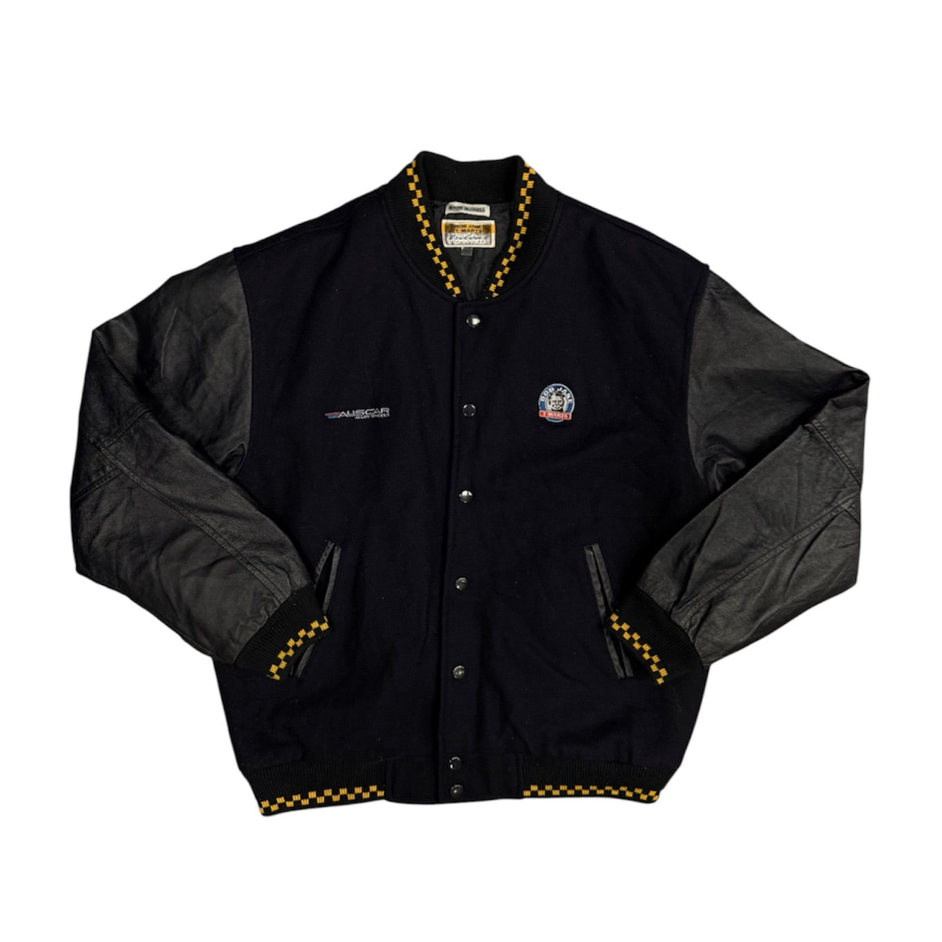 Bob Jane T-Marts Auscar Navy Black Varsity Jacket