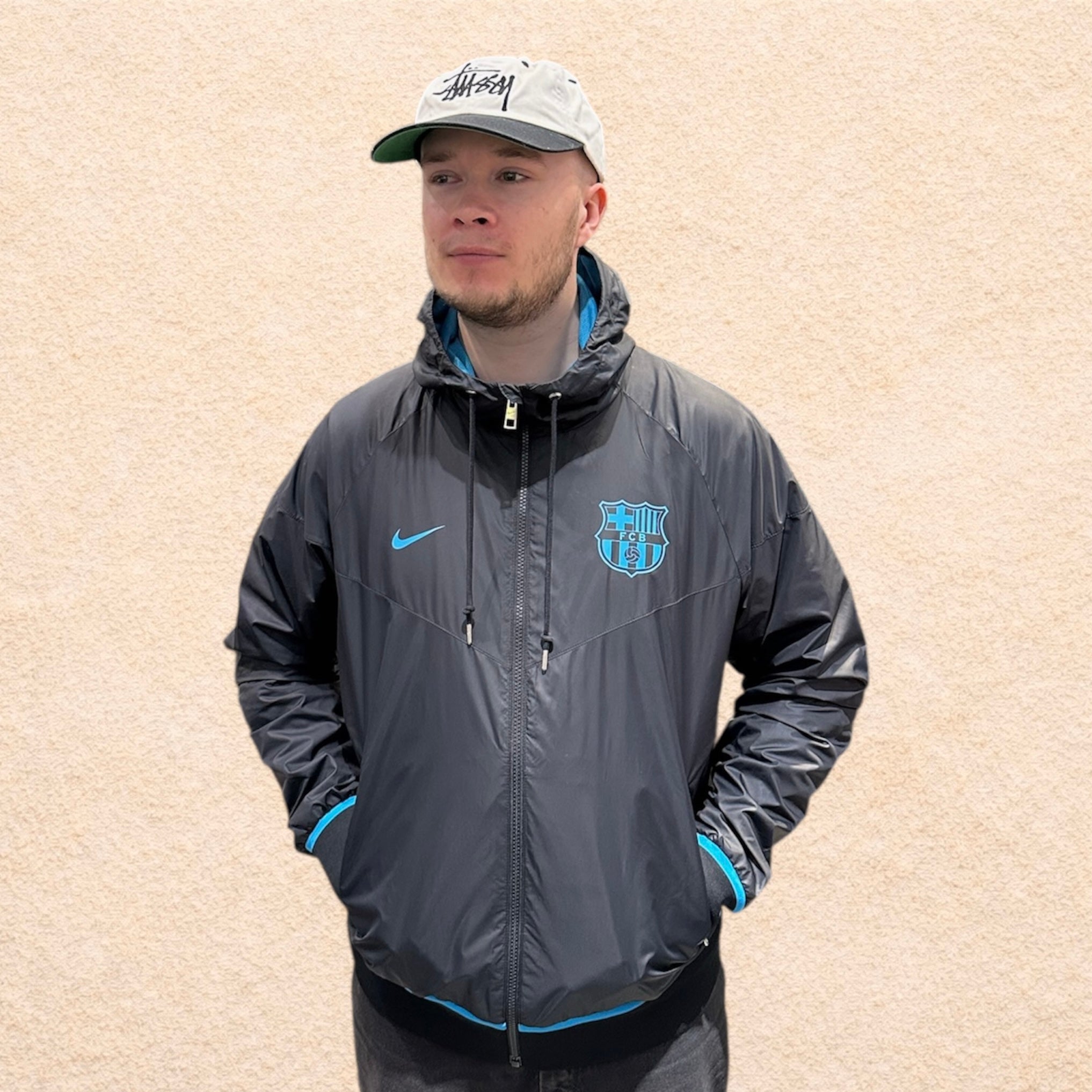 Nike Barcelona Black Blue Windrunner Jacket