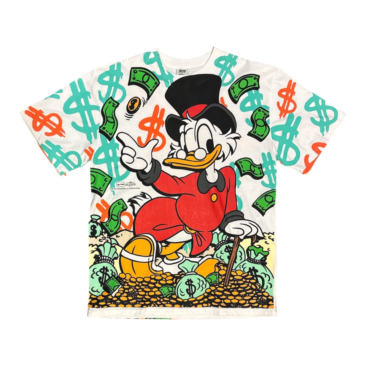 Final Flame X Street Couture Scrooge McDuck White Tshirt