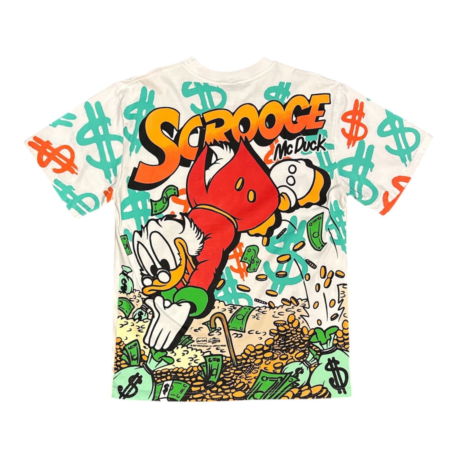 Final Flame X Street Couture Scrooge McDuck White Tshirt