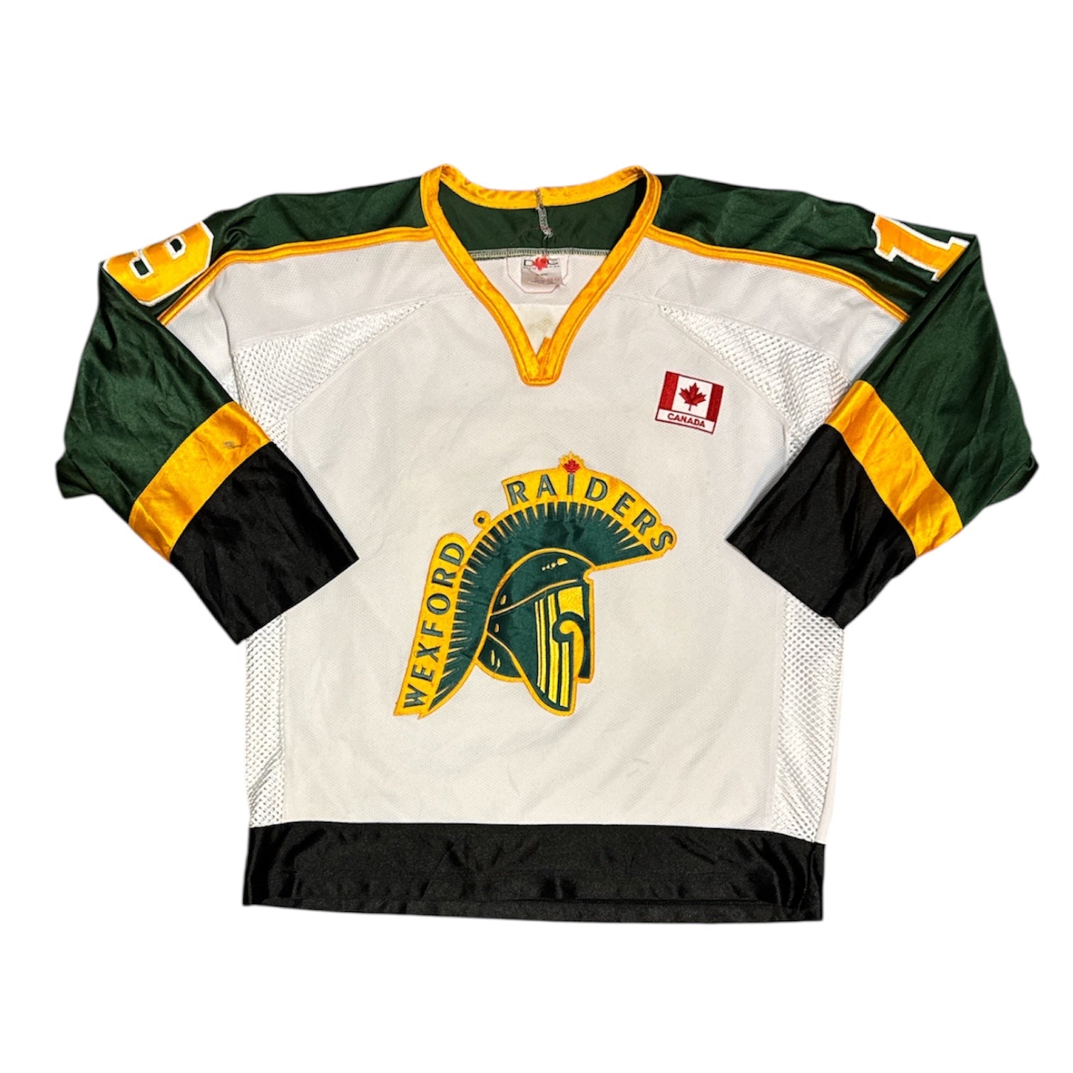 Vintage CCM Wexford Raiders #19 Crescenzi Hockey Jersey