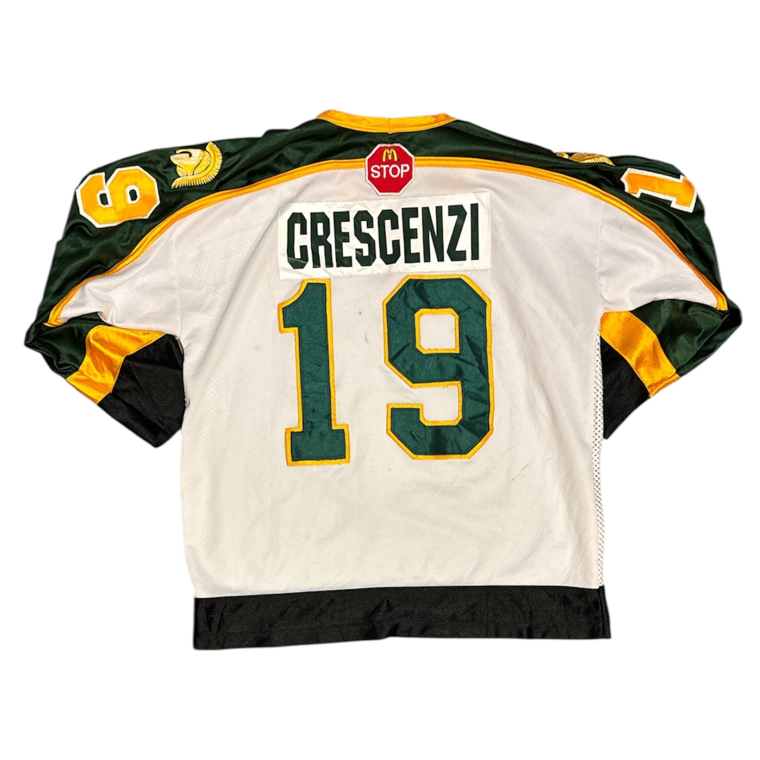Vintage CCM Wexford Raiders #19 Crescenzi Hockey Jersey