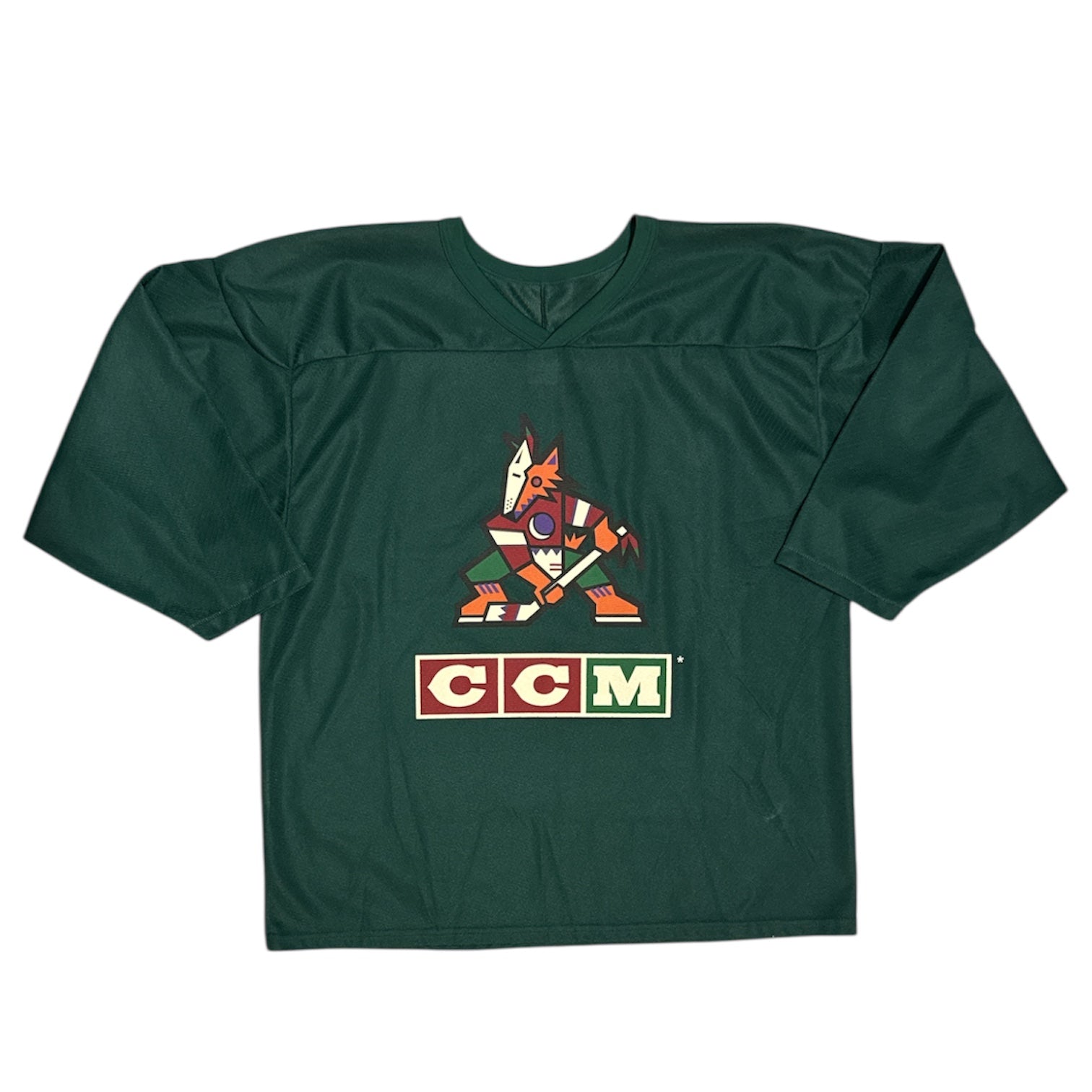 Vintage CCM NHL Pheonix Coyotes Green Hockey Jersey