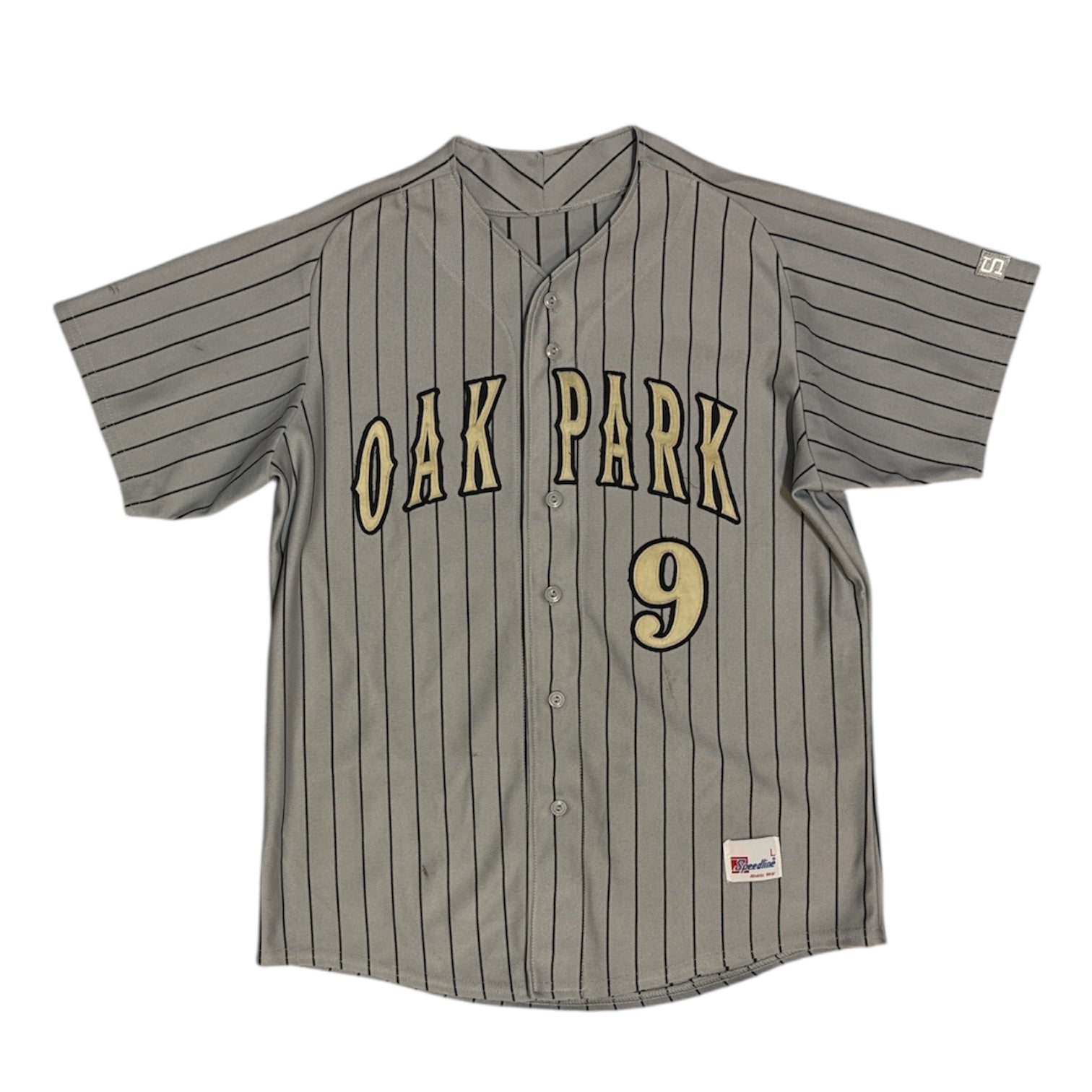 Vintage Speedline Oak Park #9 Pinstripe Baseball Jersey