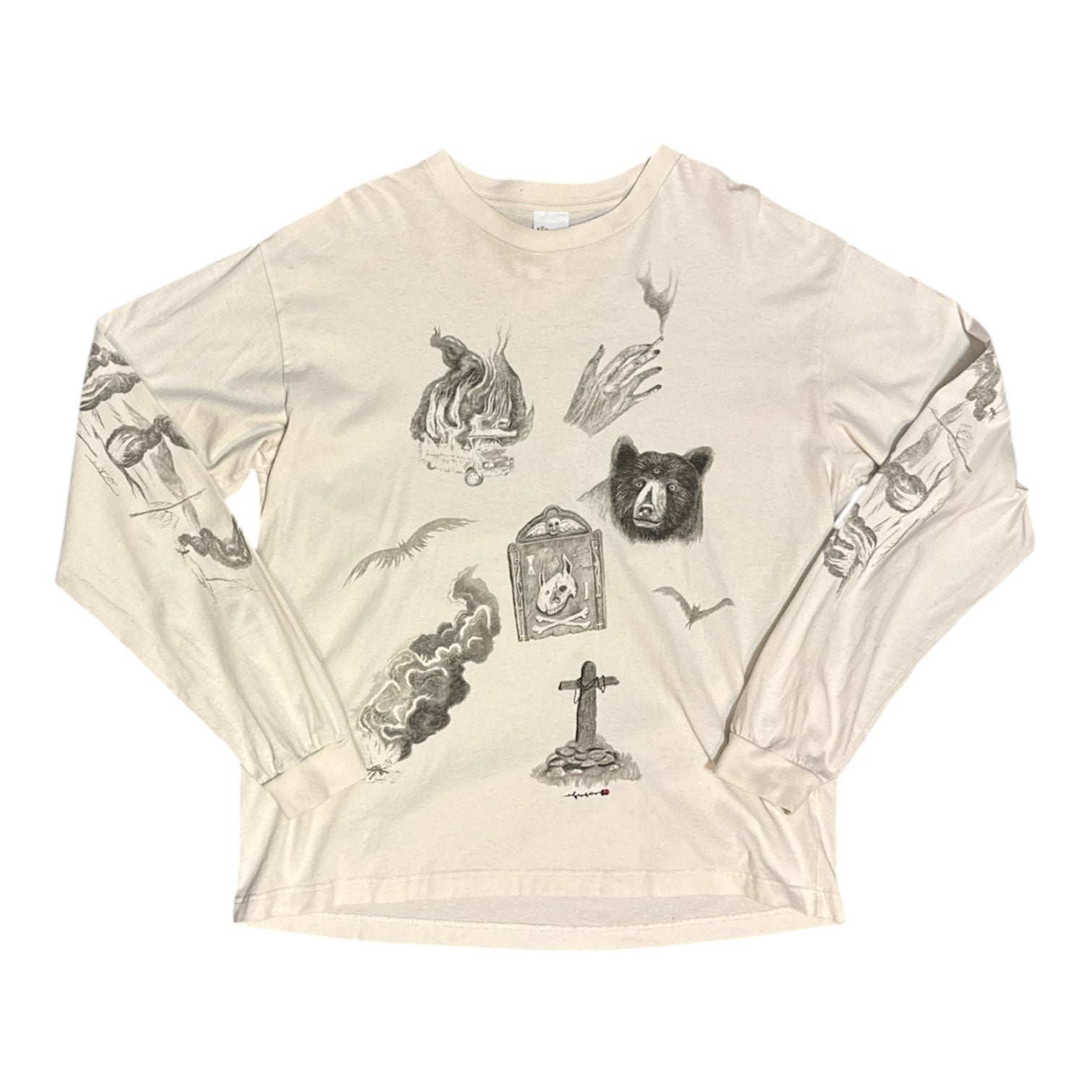 Nudie Jeans Graphic White Long Sleeve